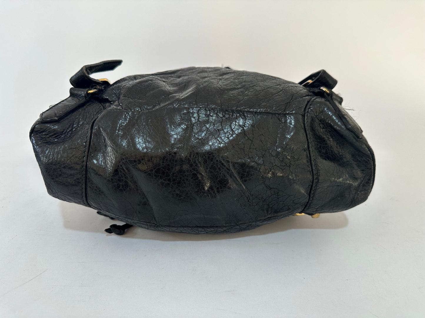 BALENCIAGA
Black Lambskin Leather Giant 12 Silver Traveller S Backpack Bag