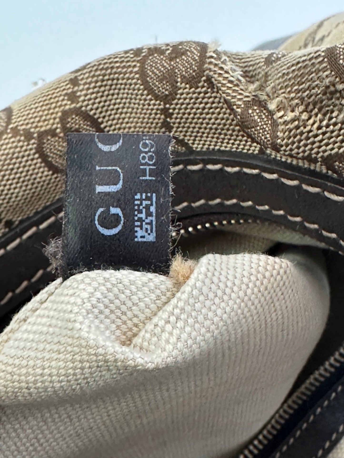 Gucci Dark Brown/Beige GG Canvas Britt Hobo