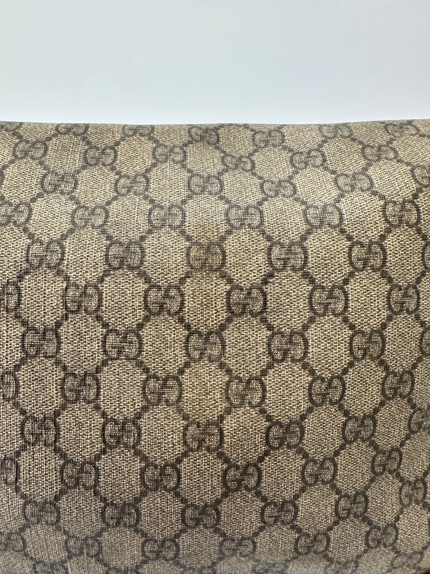 GUCCI
GG Plus Monogram Medium Double Buckle Flap Messenger Bag Beige Ivory
