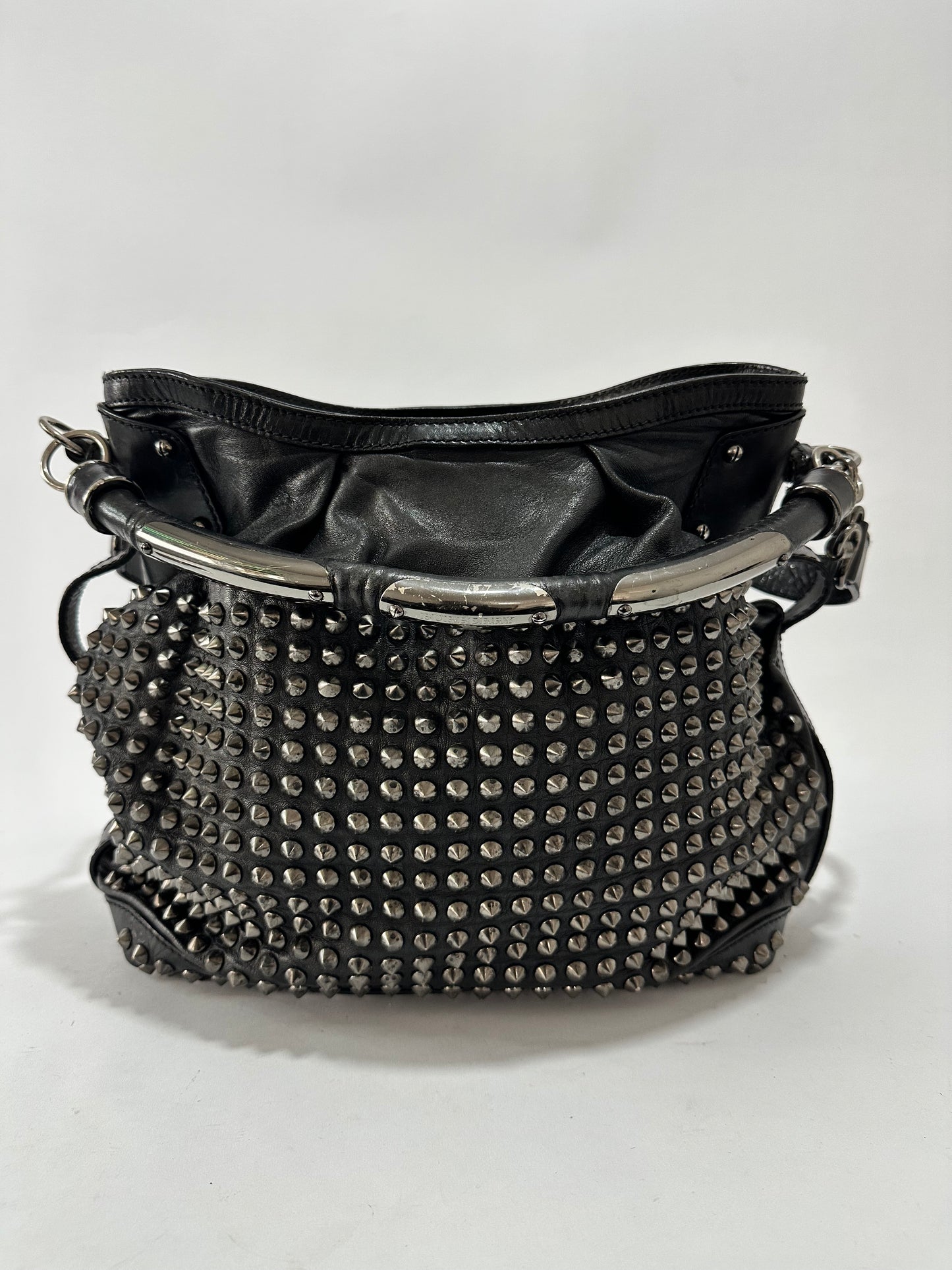 BURBERRY
Prorsum Calfskin Studded Shoulder Bag Black