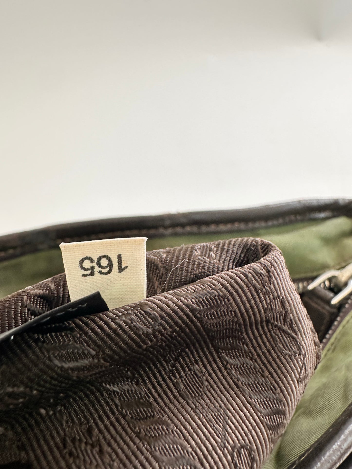 PRADA Tessuto Nylon Flat Messenger Bag Green