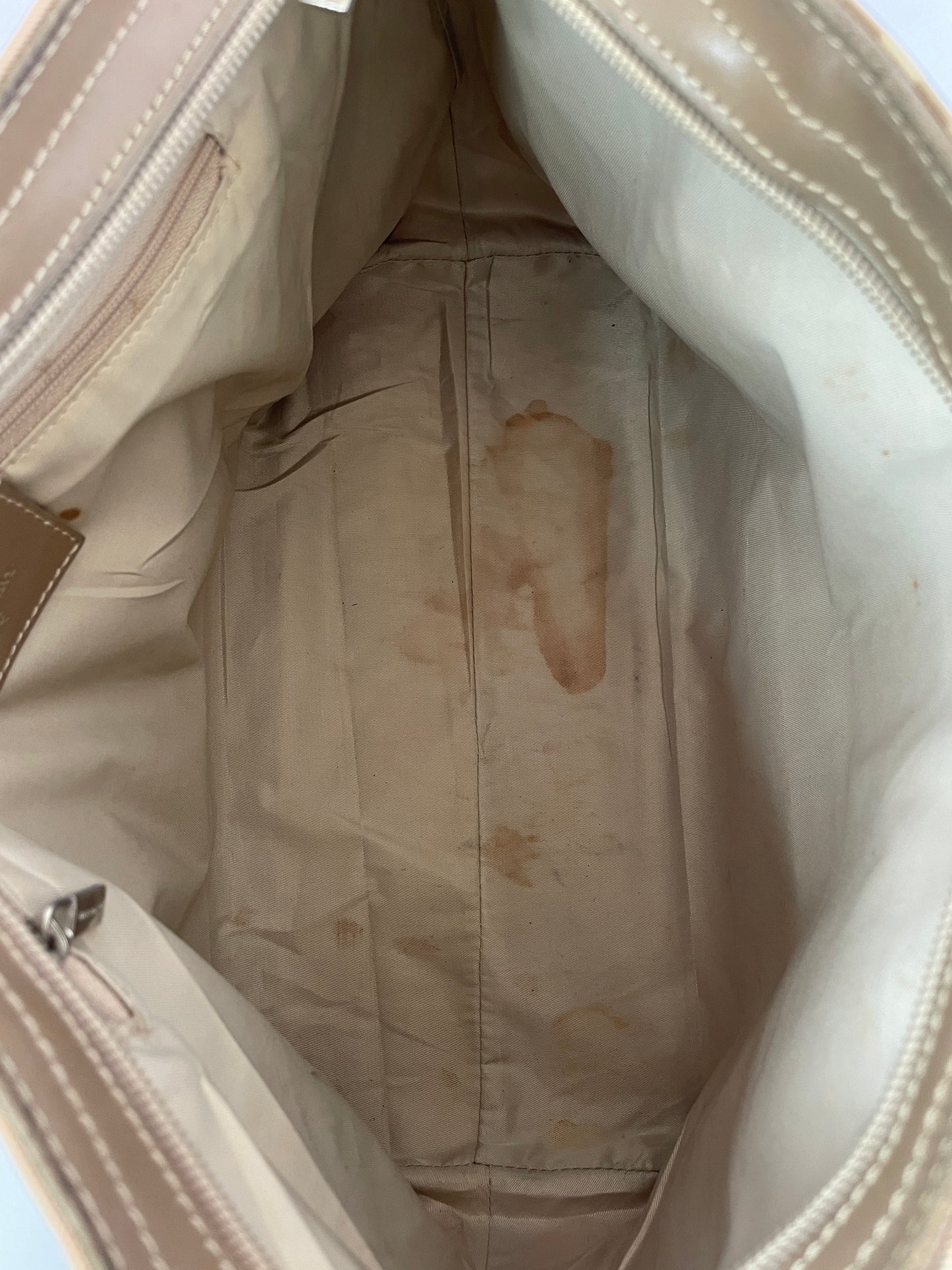 Burberry Pink/Green Haymarket Check Coated Canvas And Leather Tote