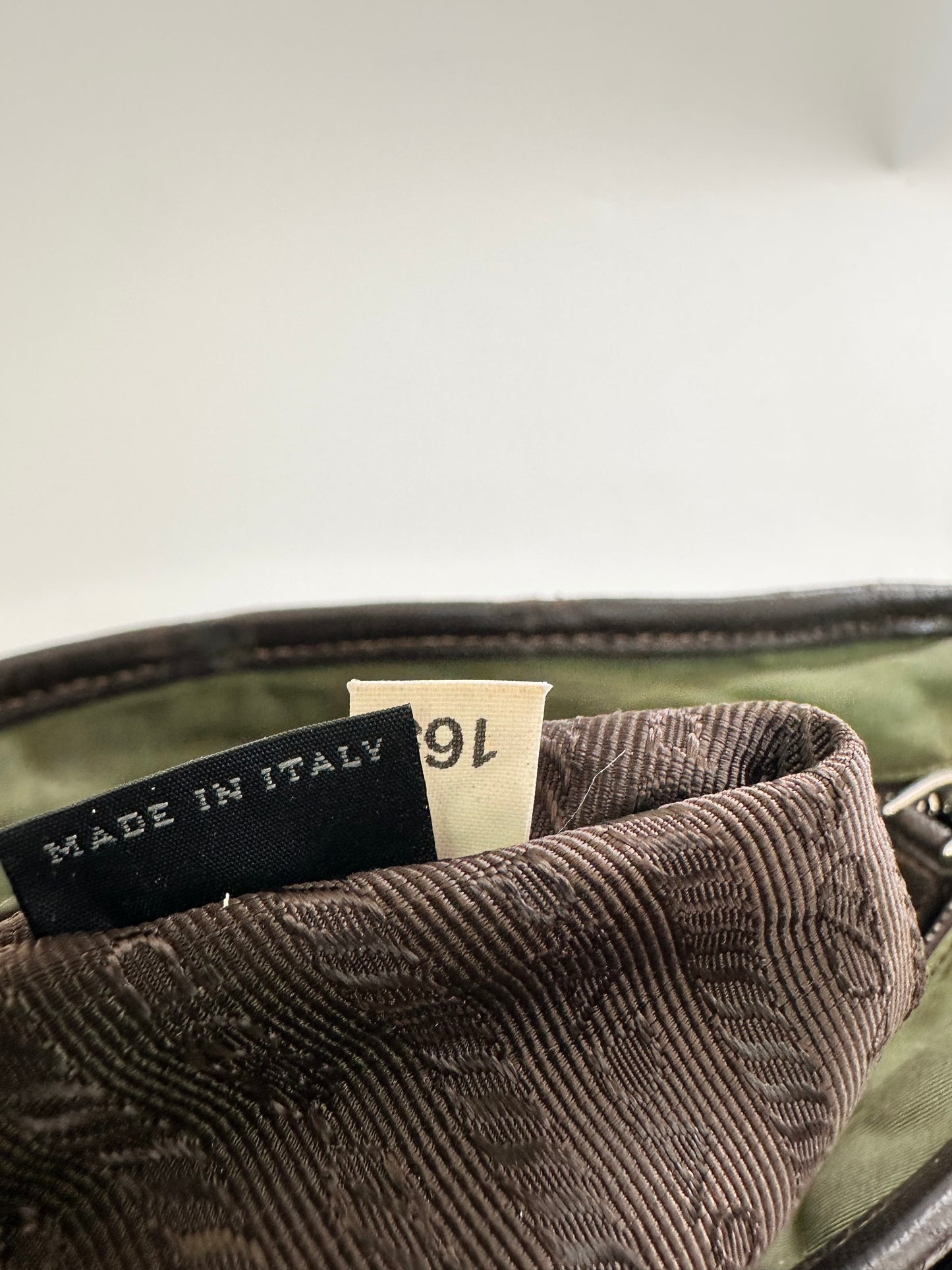 PRADA Tessuto Nylon Flat Messenger Bag Green