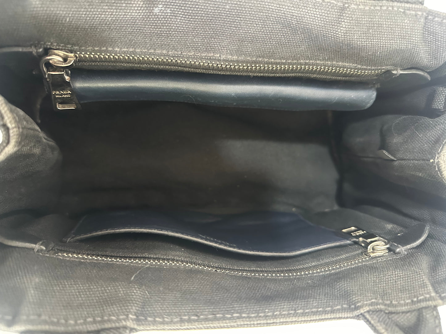 PRADA Multicolor Striped Canvas Leather and Python Tote