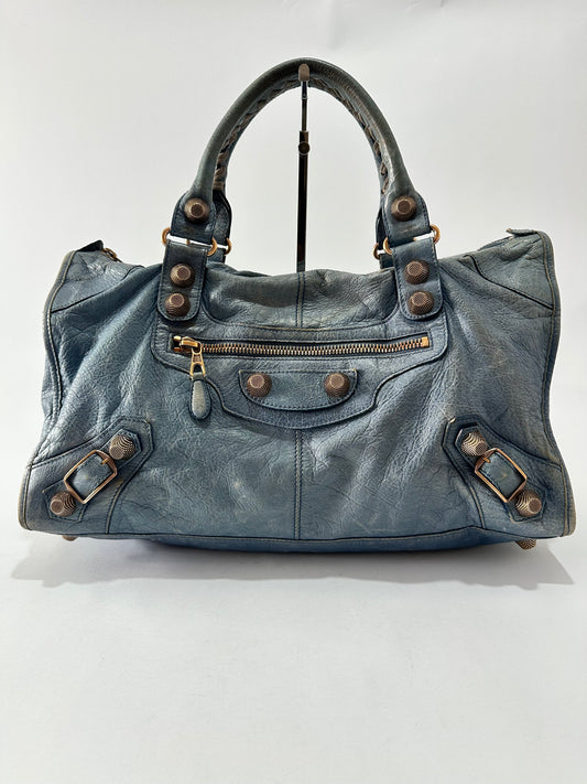 BALENCIAGA
Anthracite Lambskin Leather Giant 21 Rose Gold Work Bag