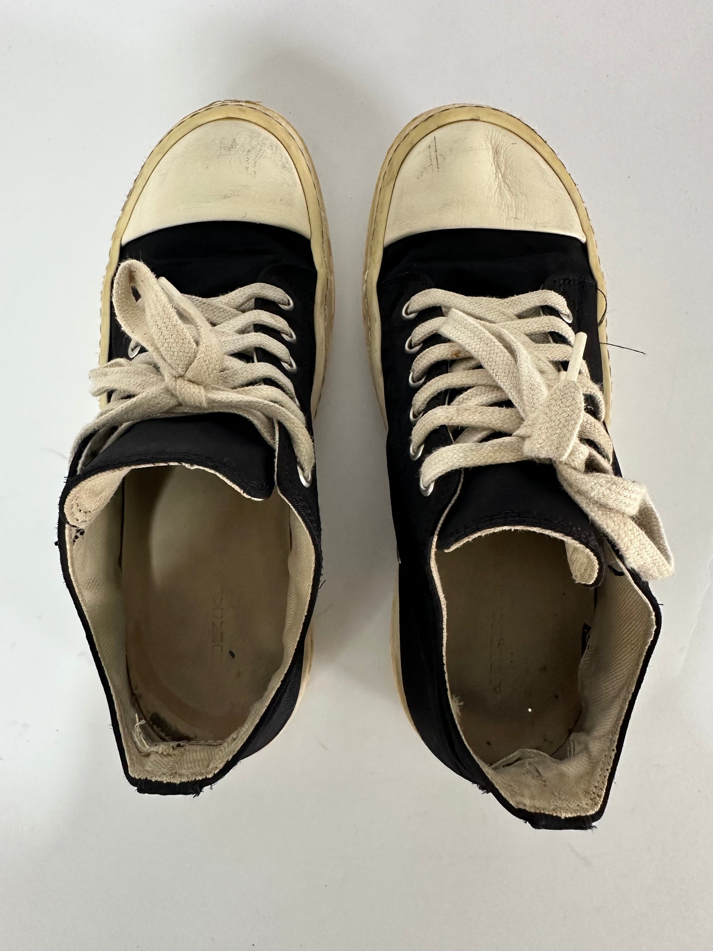 RICK OWENS Drkshdw Canvas Low Sneaker Size 37 EU