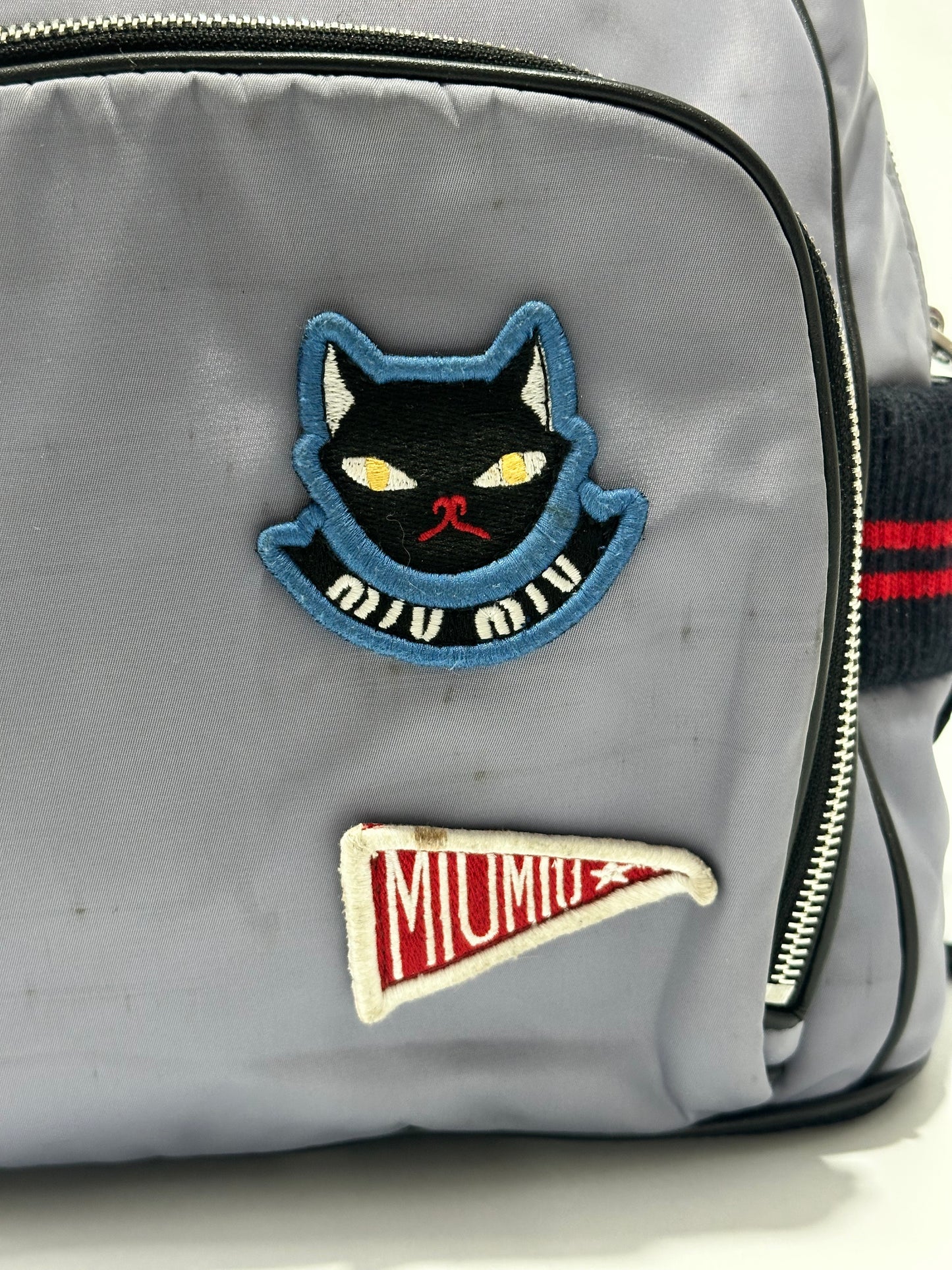MIU MIU
Nylon Satin Patches Bomber Backpack