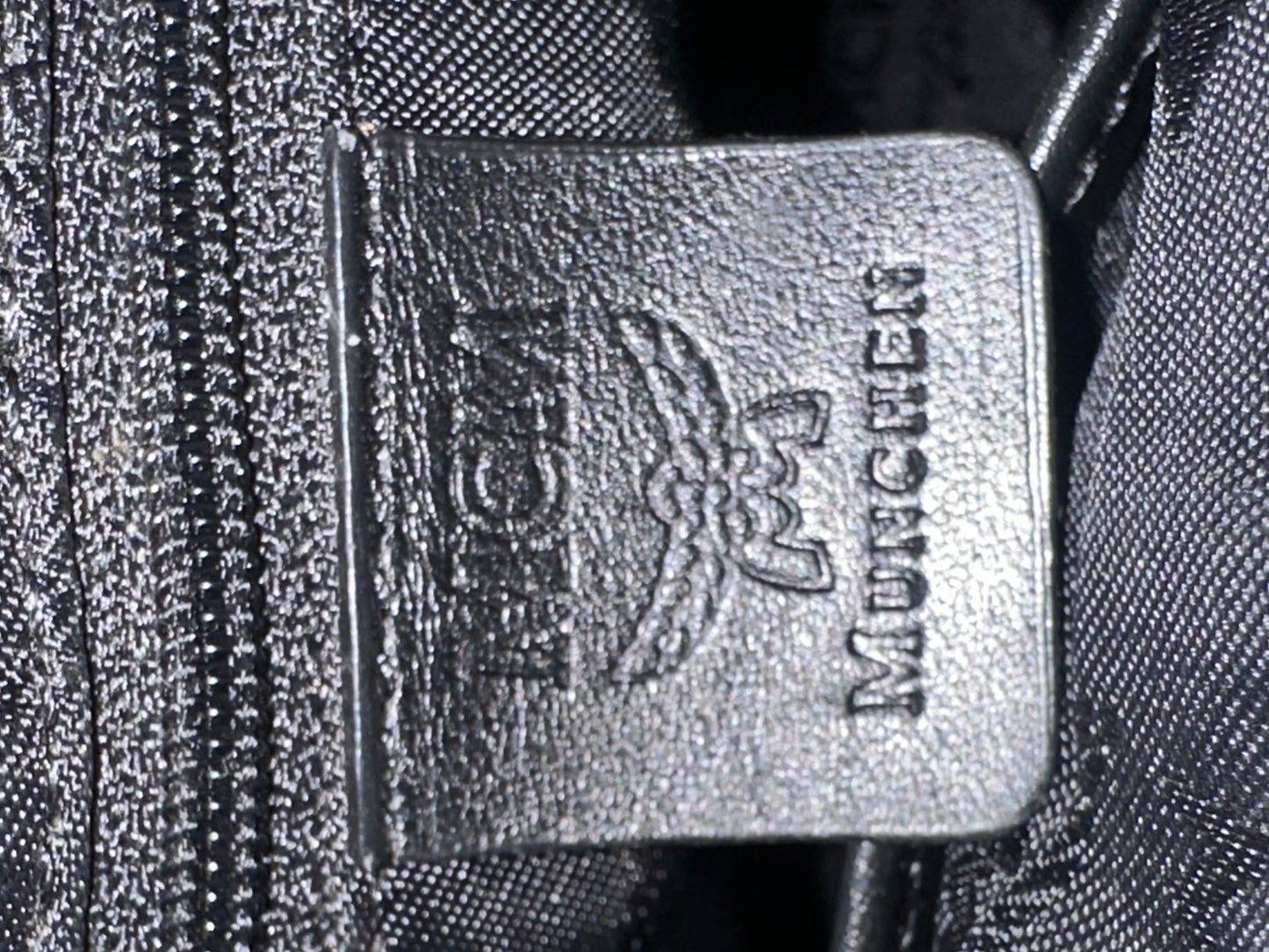 MCM Black Visetos Nylon and Leather