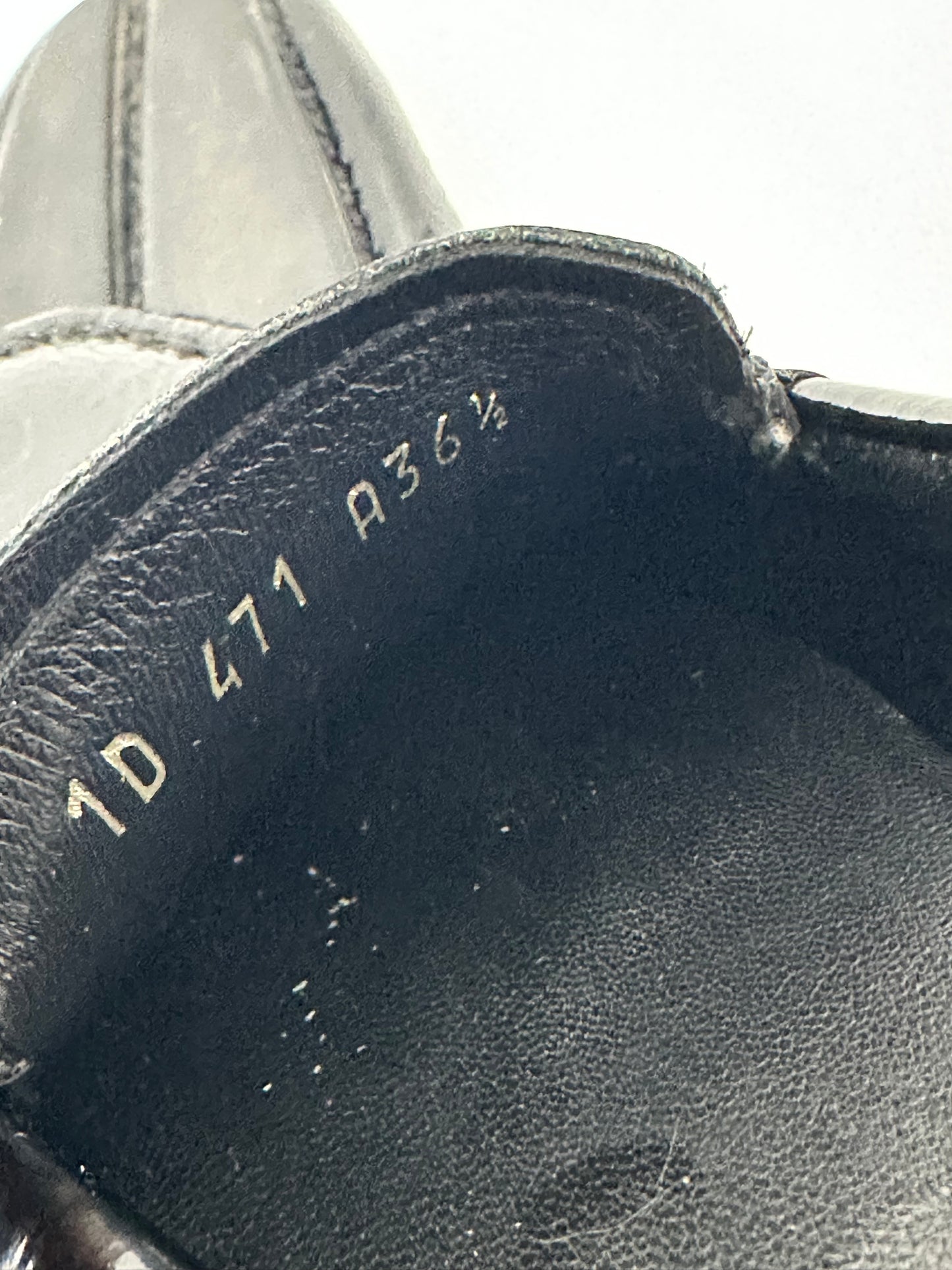 Prada Black Patent Leather Slip on Loafers Size 36.5 EU/ 6.5 US/ 3.5 UK