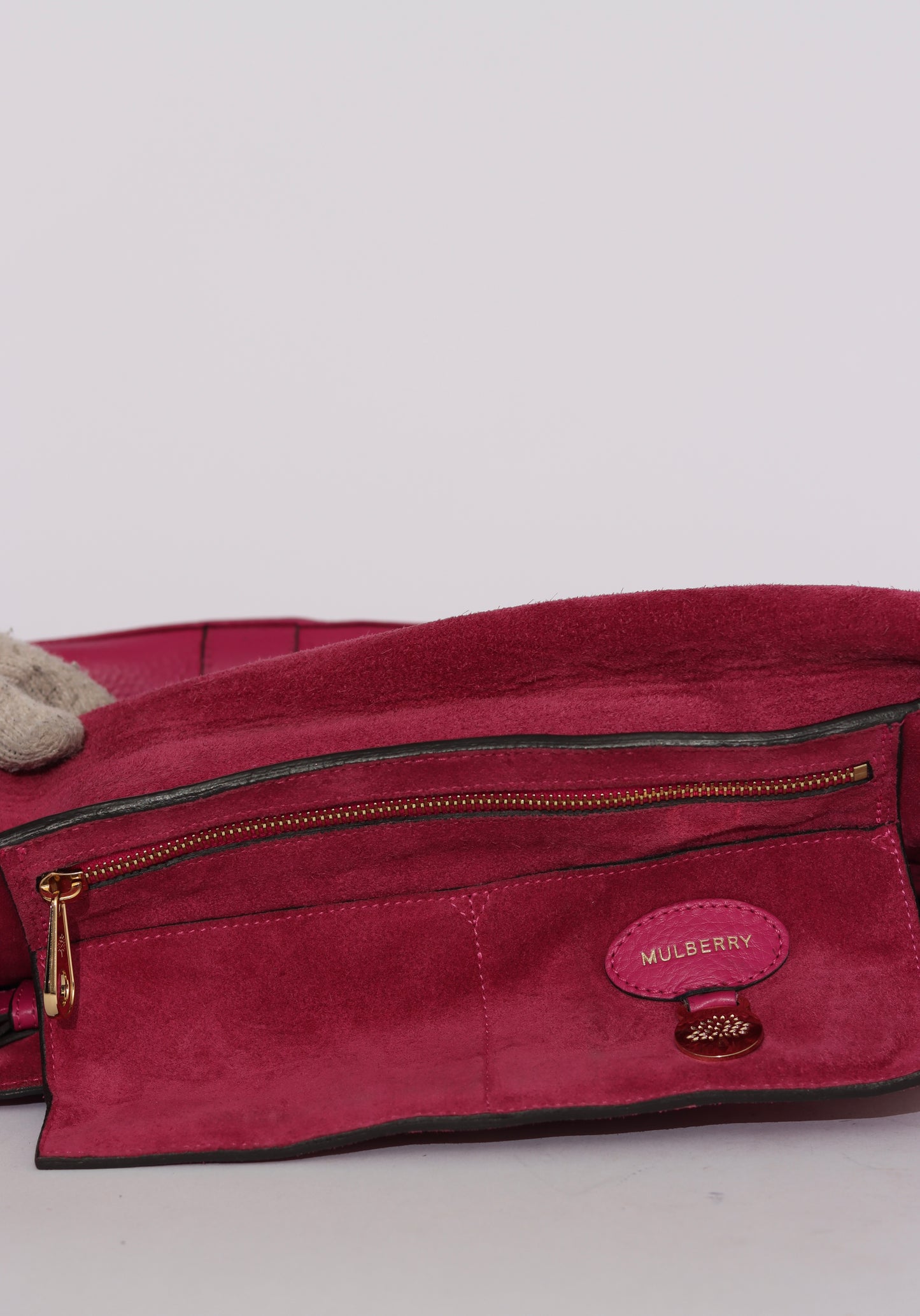 Mulberry Anthracite Pink Leather Bayswater