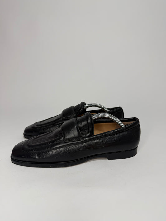 Bottega Veneta Black Croc Loafers Size 36 EU