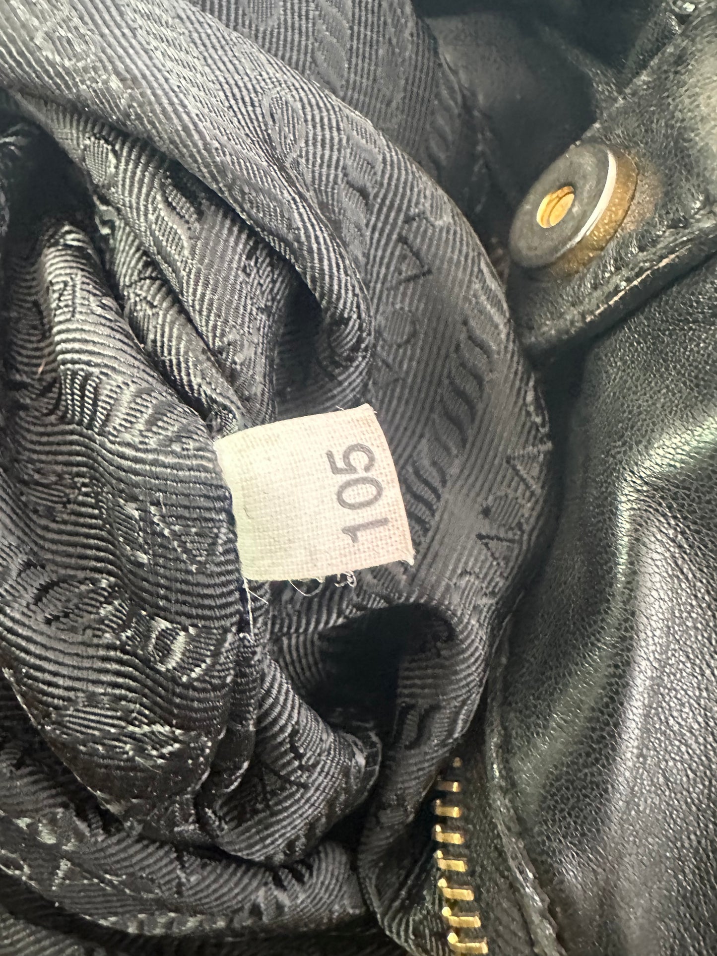 PRADA Black Tessuto Nylon Gaufre Tote