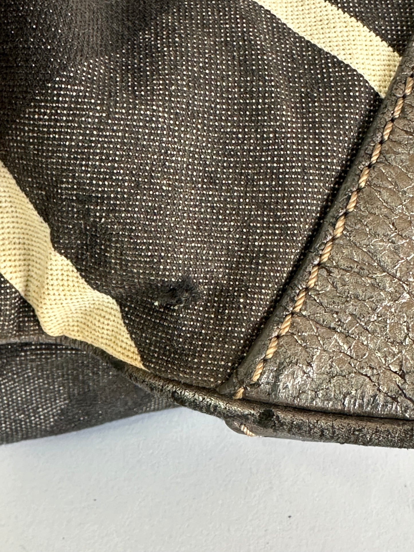 BURBERRY Shimmer Check Leather-Trimmed Tote