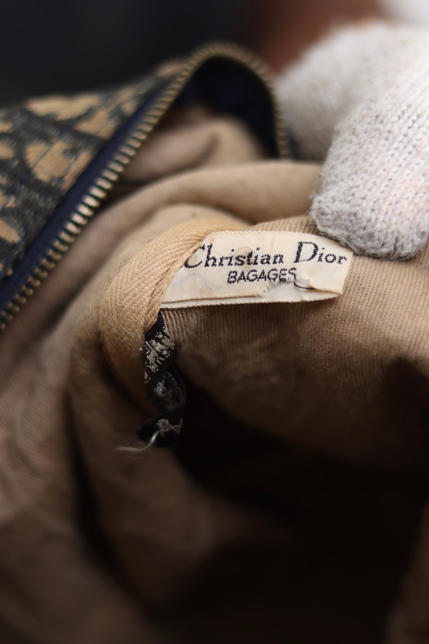 VINTAGE CHRISTIAN DIOR
Monogram Duffle Navy Blue
