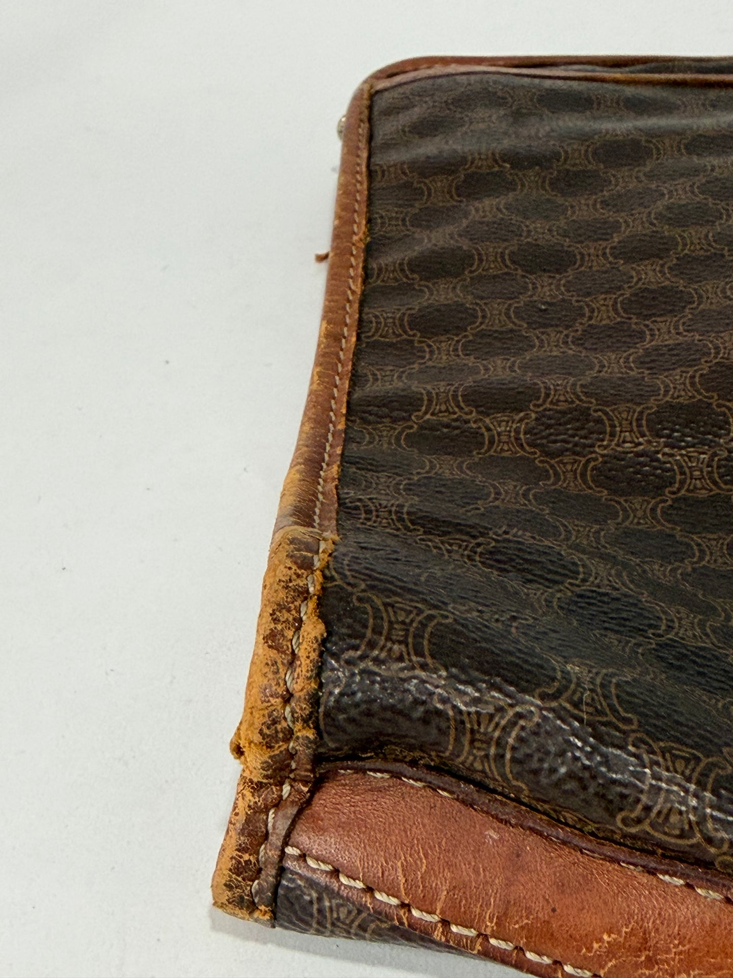 Vintage Celine Brown Macadam Clutch