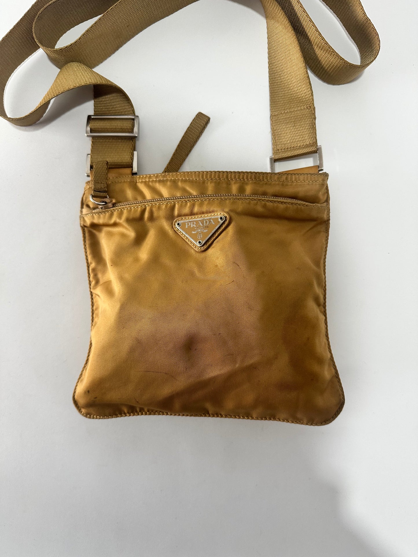 Prada Brown Nylon Messenger Bag