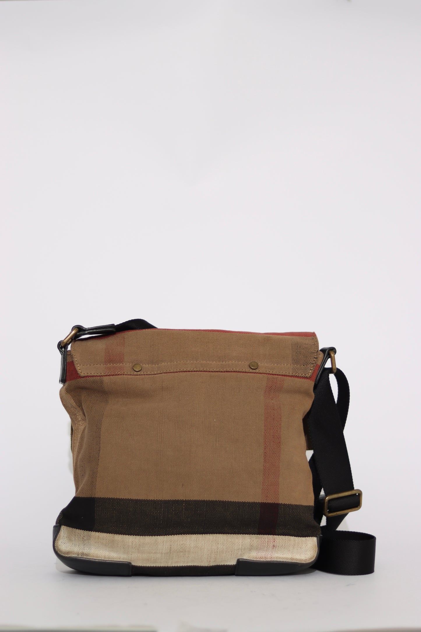 BURBERRY
Canvas Mega Check Small Baildon Messenger Bag Black