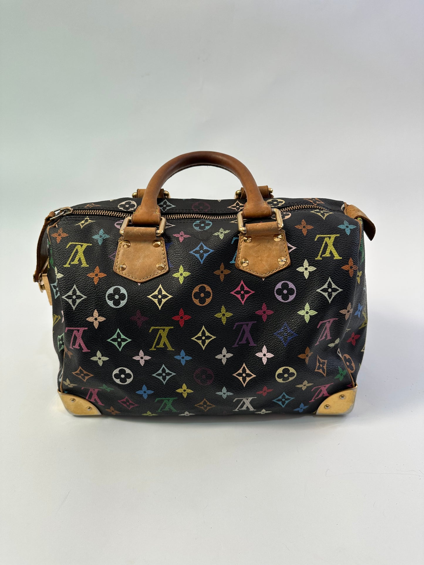 LOUIS VUITTON
Black Monogram Multicolor Speedy 30 Bag