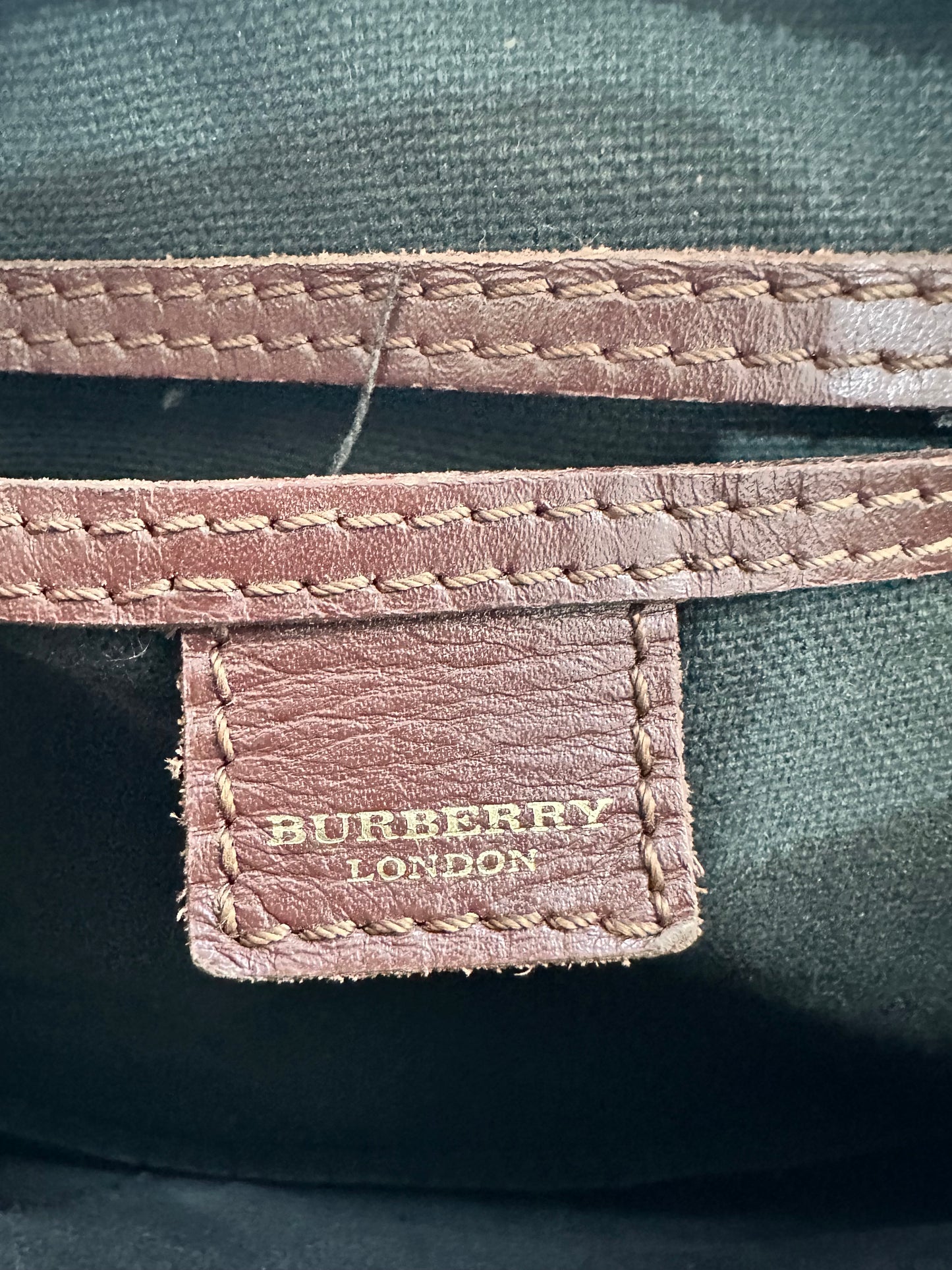Burberry Brown/Beige Haymarket Coated Canvas and Leather Chester Bowler Bag