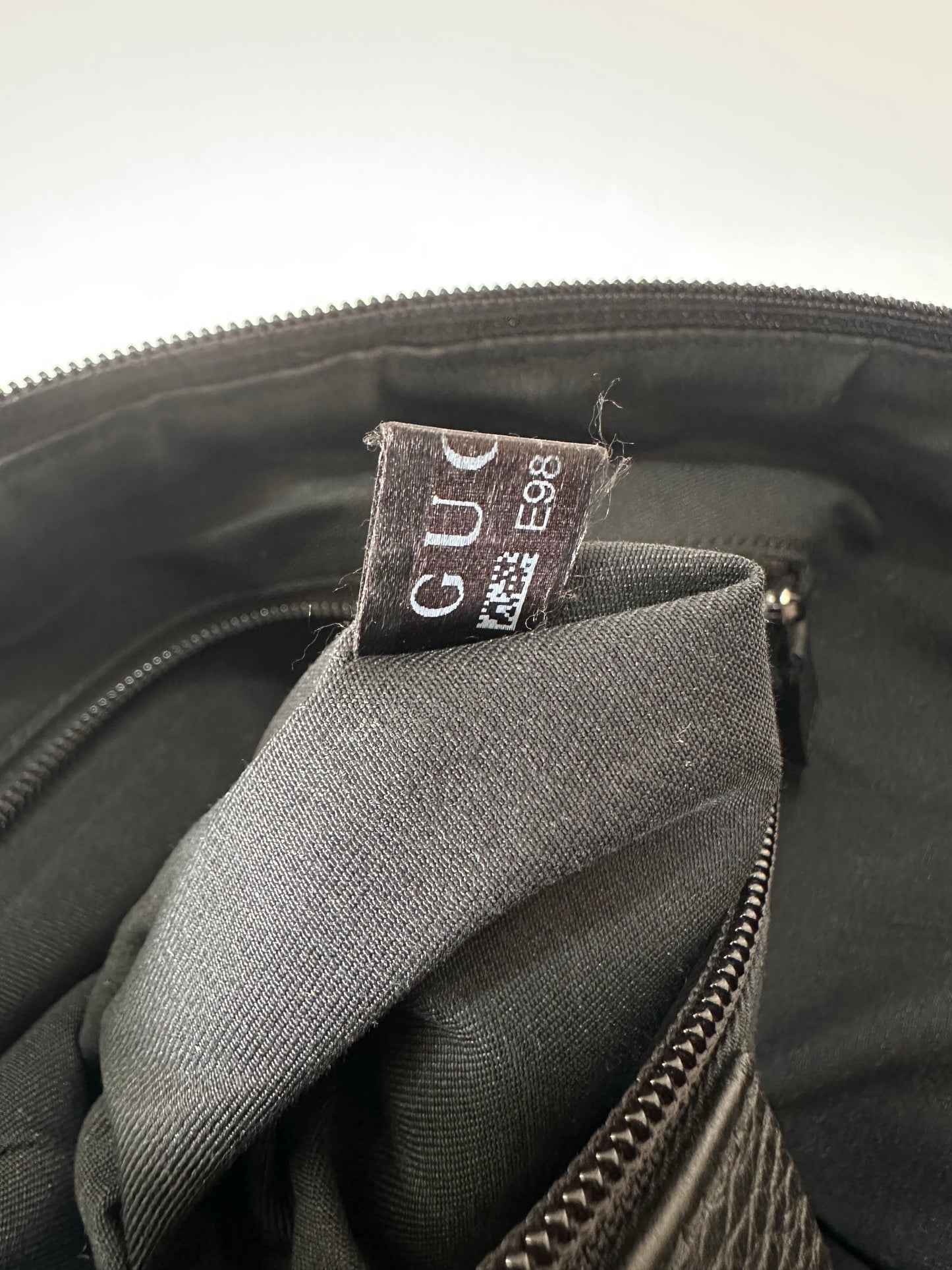 GUCCI Denim Monogram Messenger Bag Dark Brown