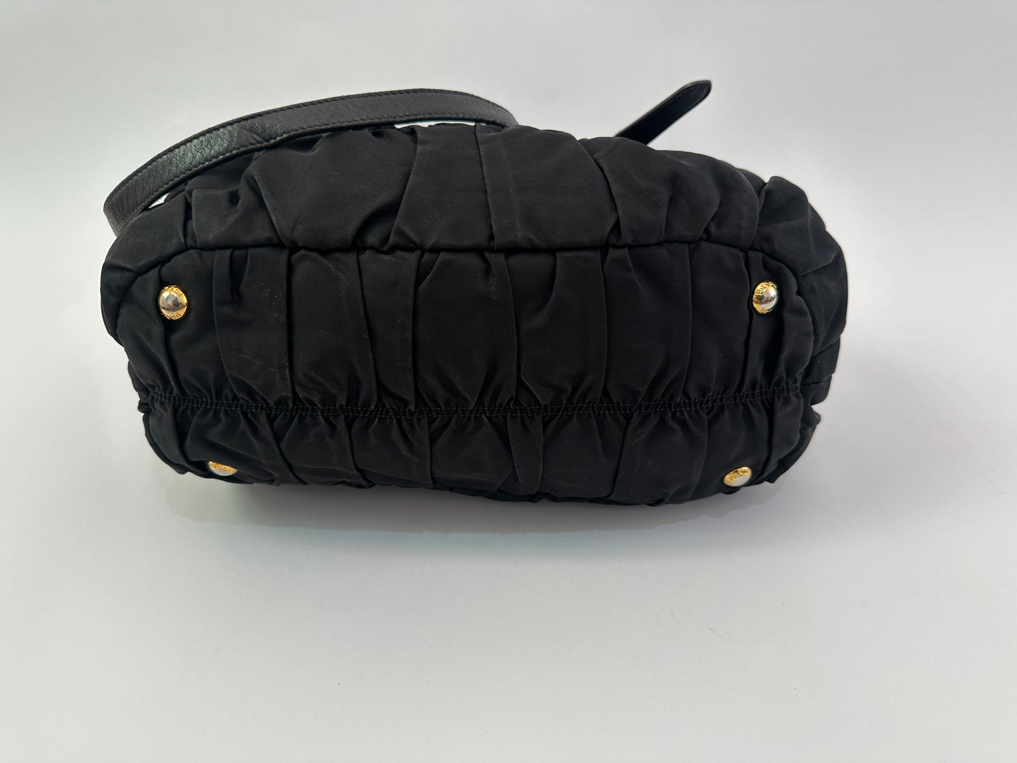 PRADA Black Tessuto Nylon Gaufre Tote