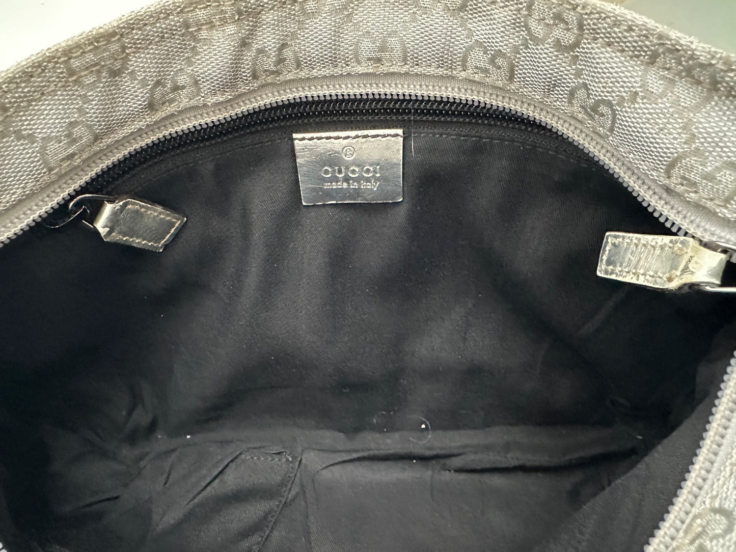 Gucci GG Canvas Crossbody Bag Silver