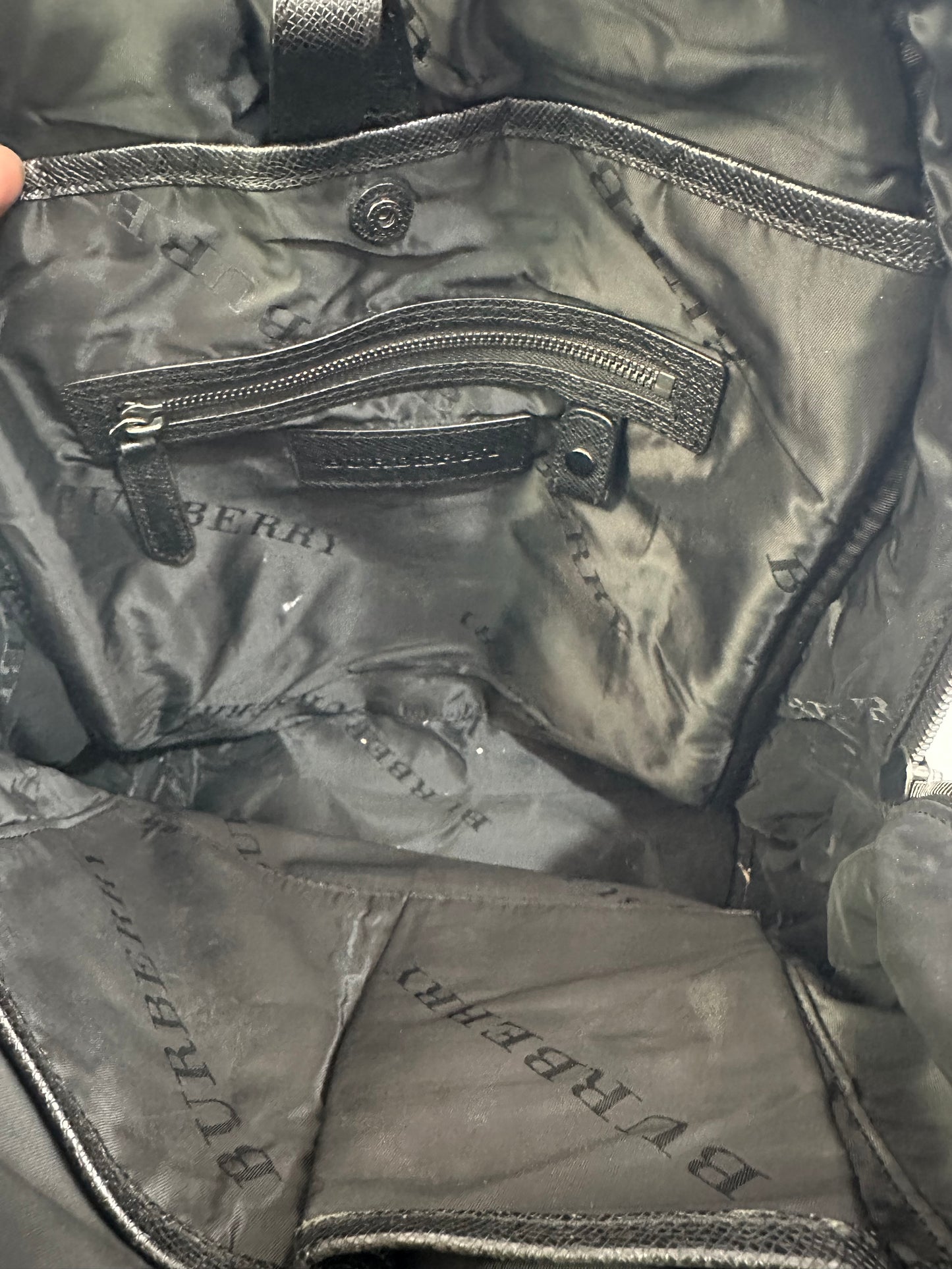 BURBERRY
Nylon Printed Calfskin Marden Backpack Black