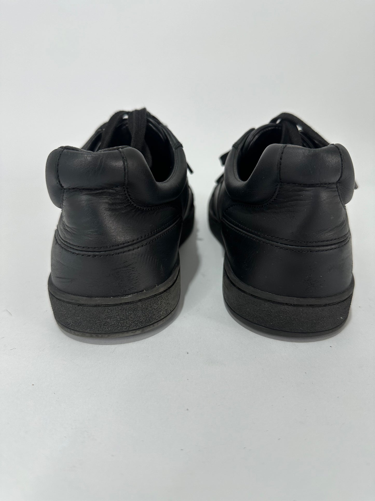 DIOR Black Leather and Suede Low Top Sneakers Size 36 EU