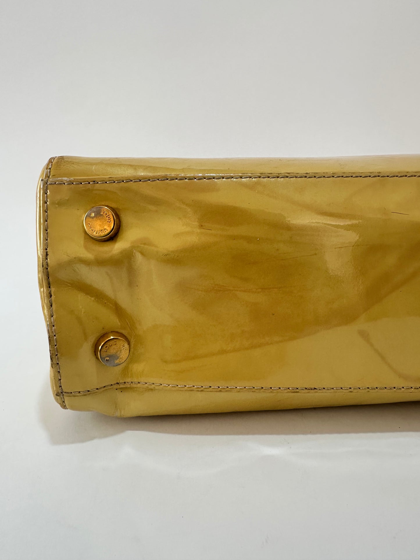 Louis Vuitton Blanc Corail Monogram Vernis Brea MM Bag