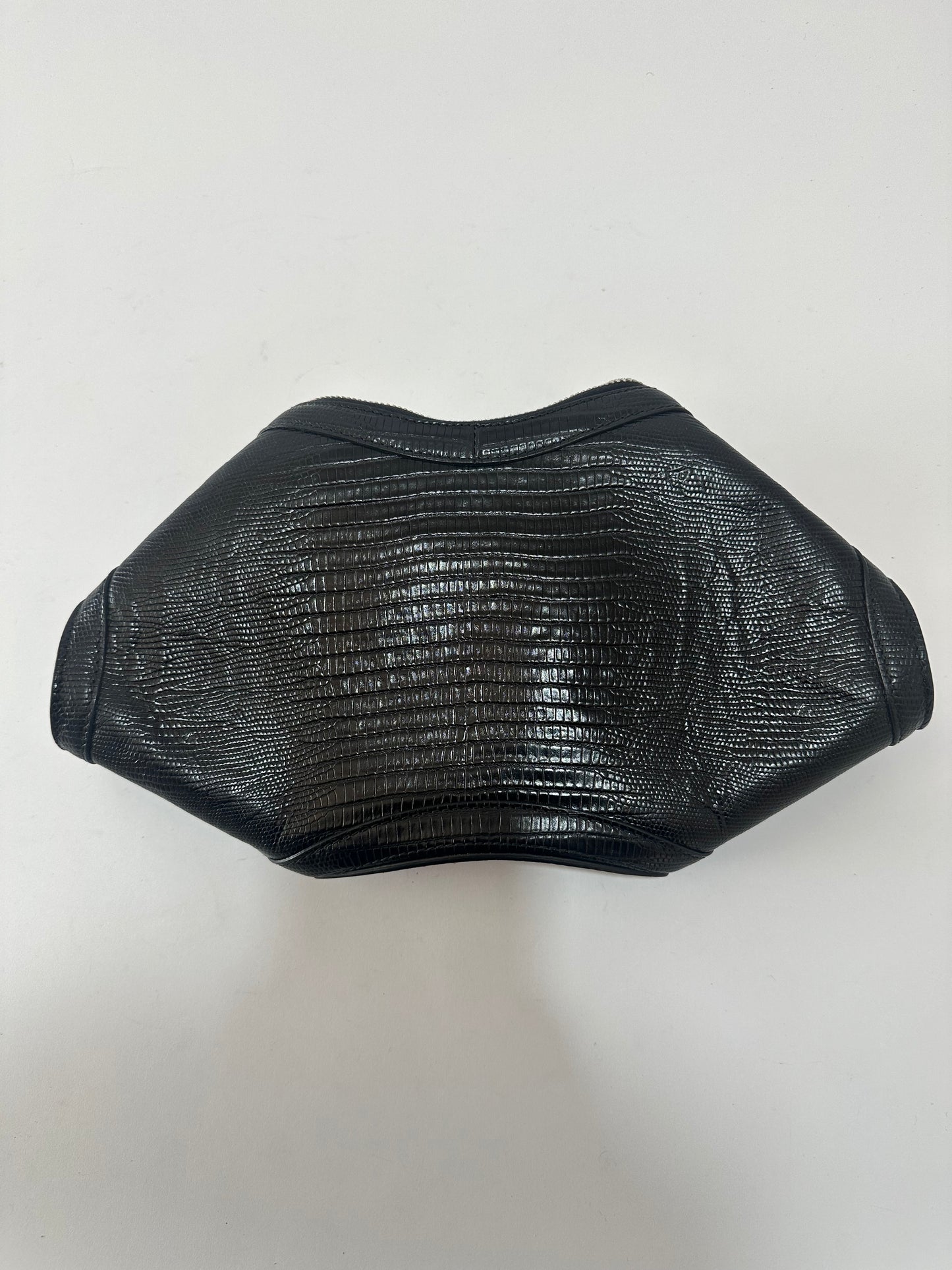 Alexander McQueen Black Leather Medium De Manta Studded Clutch