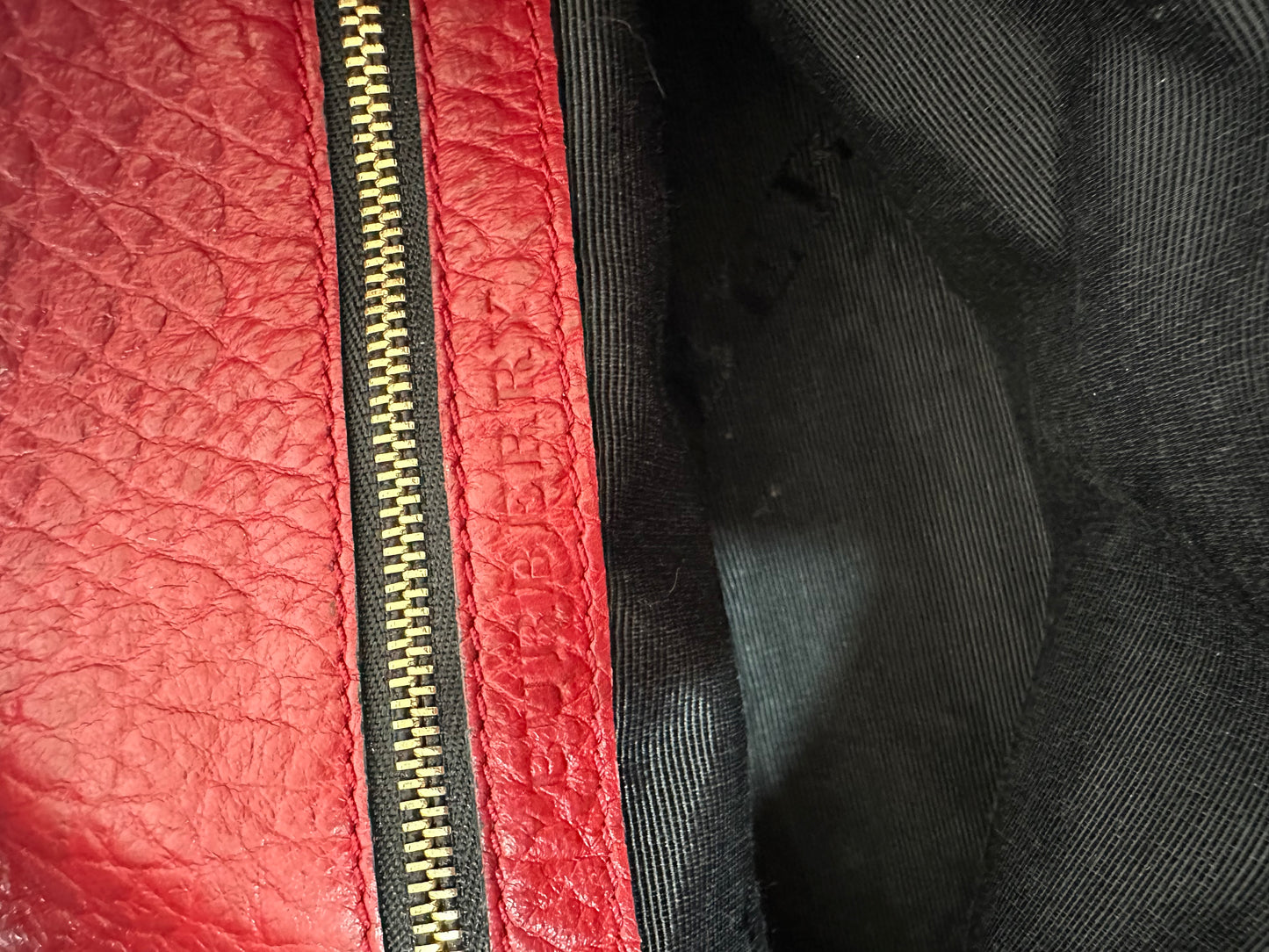 BURBERRY Magenta Embossed Check Leather Chichester Crossbody Bag