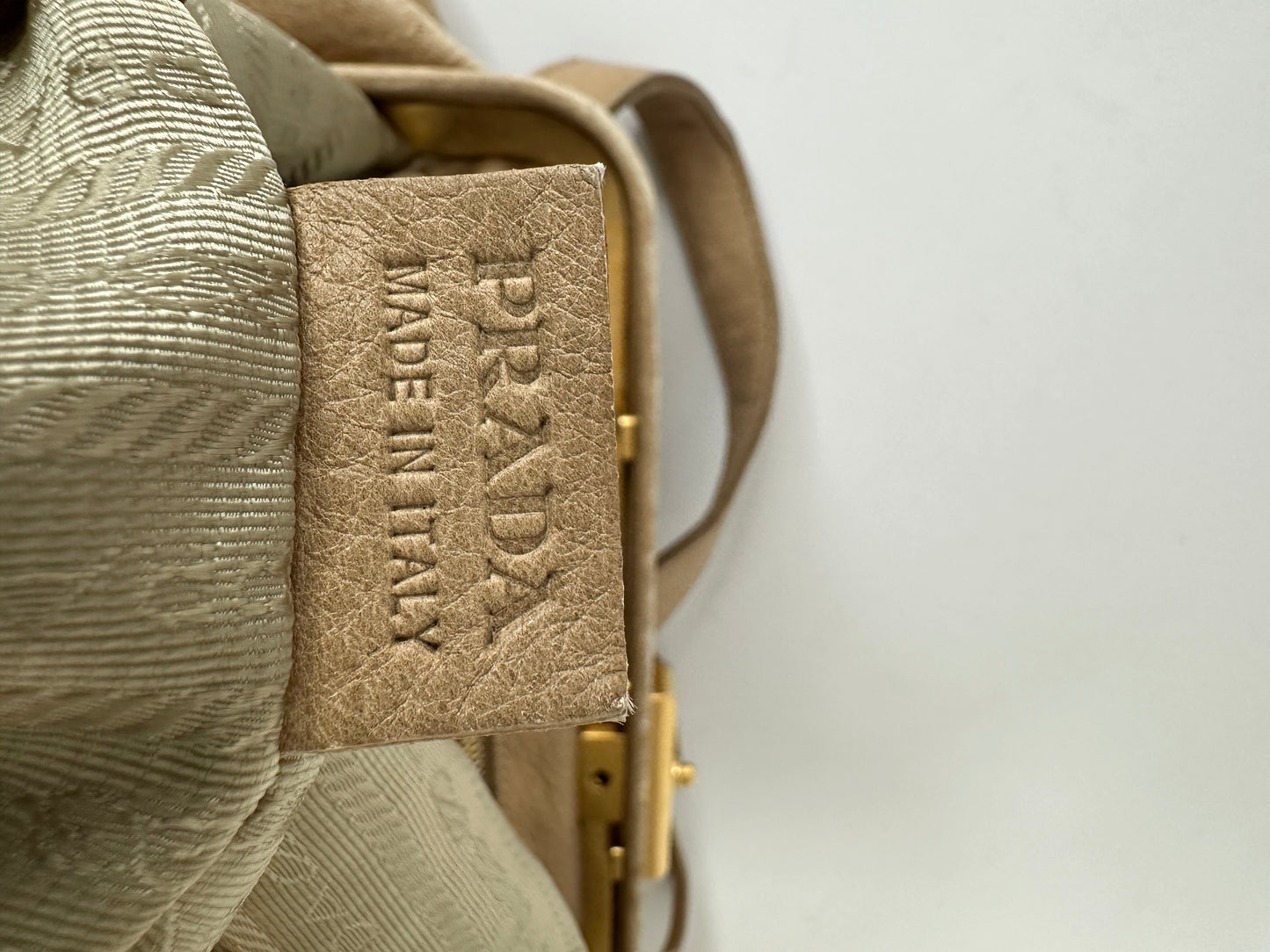 PRADA Lux Vitello Cervo Tote Bag