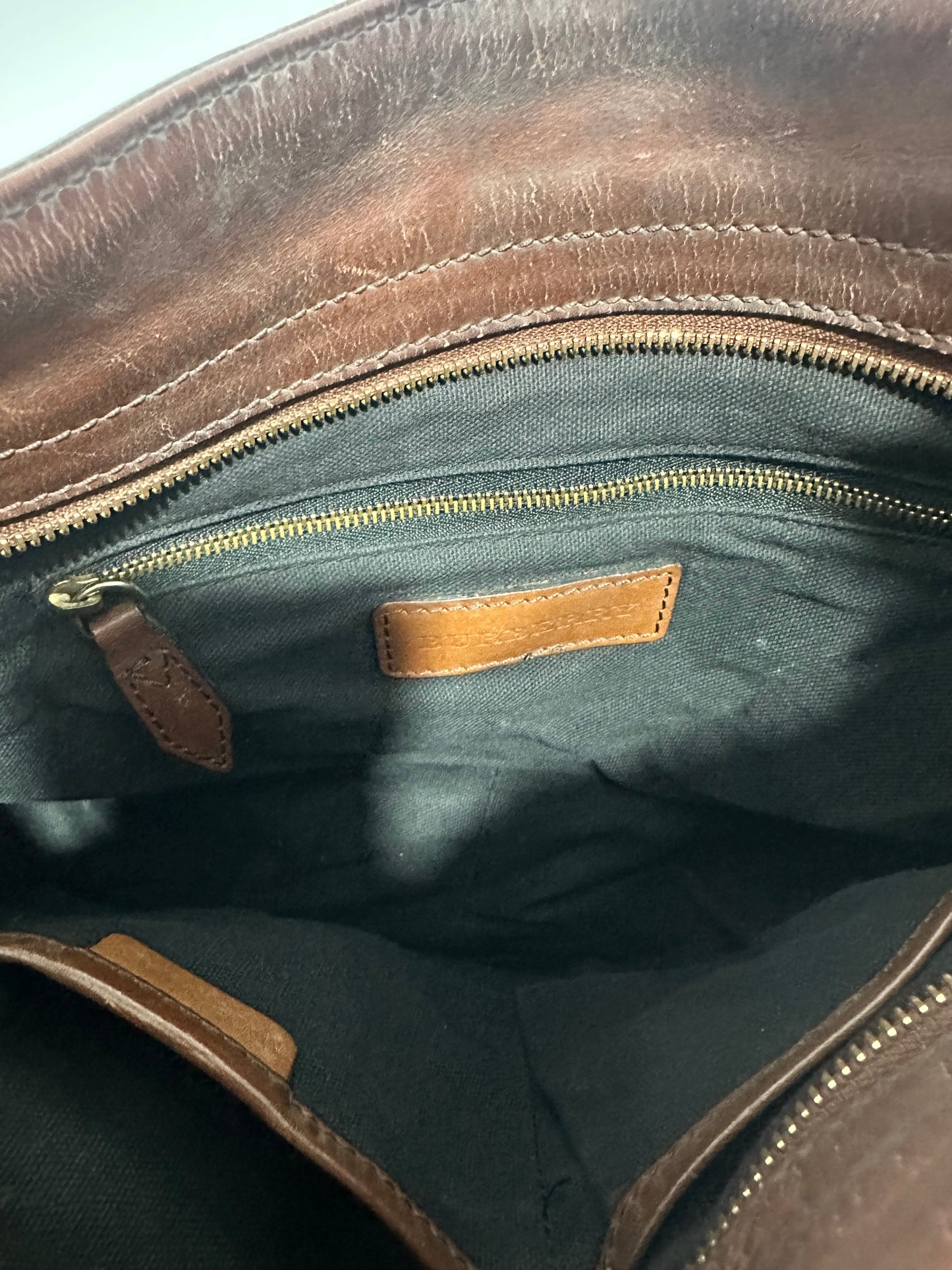 Burberry Brown House Check Canvas and Leather Dutton Hobo