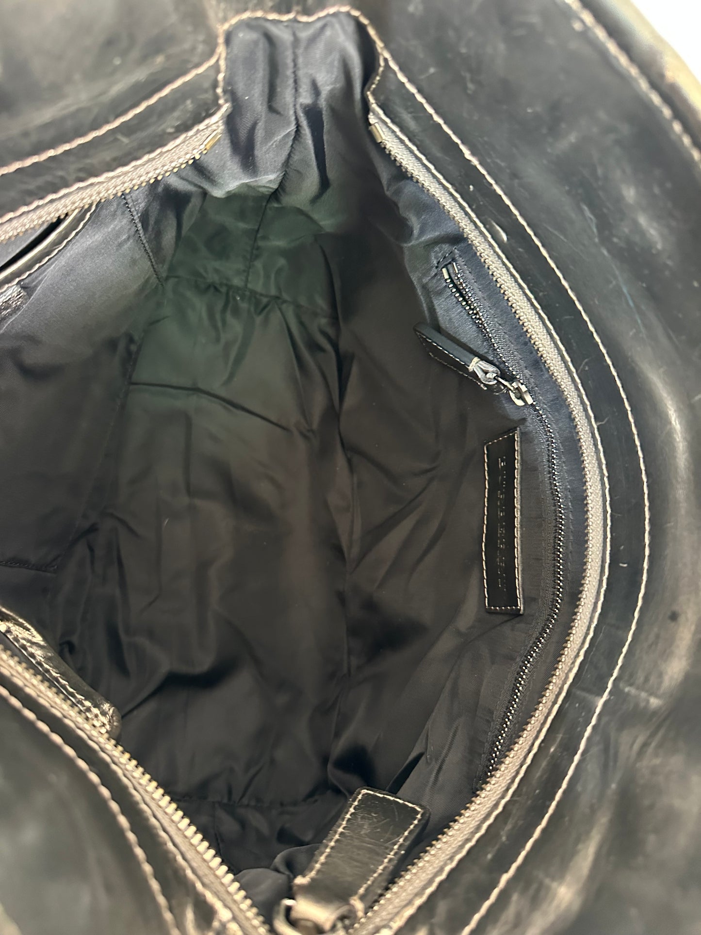 BURBERRY Black/Gray Beat Check Lowry Canvas Tote