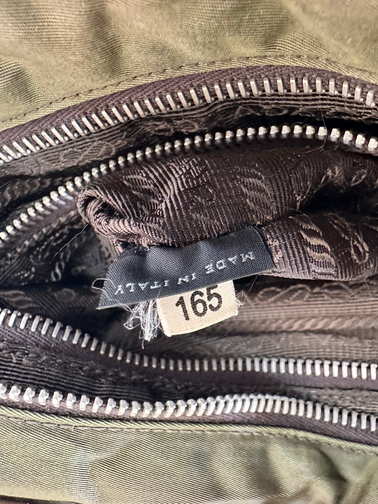 PRADA Tessuto Nylon Flat Messenger Bag Green