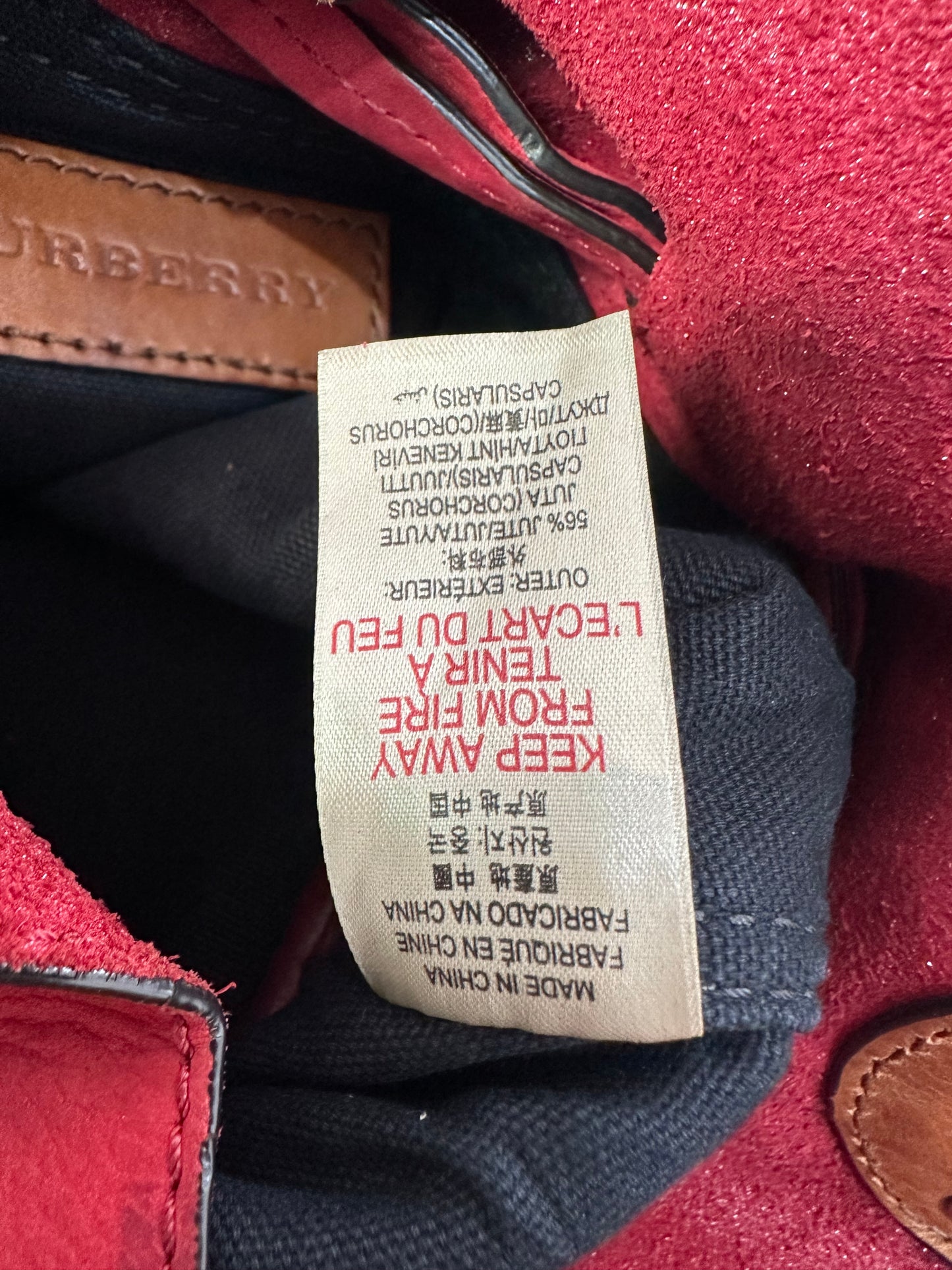 BURBERRY Small Belgrove Fringe Bucket Bag