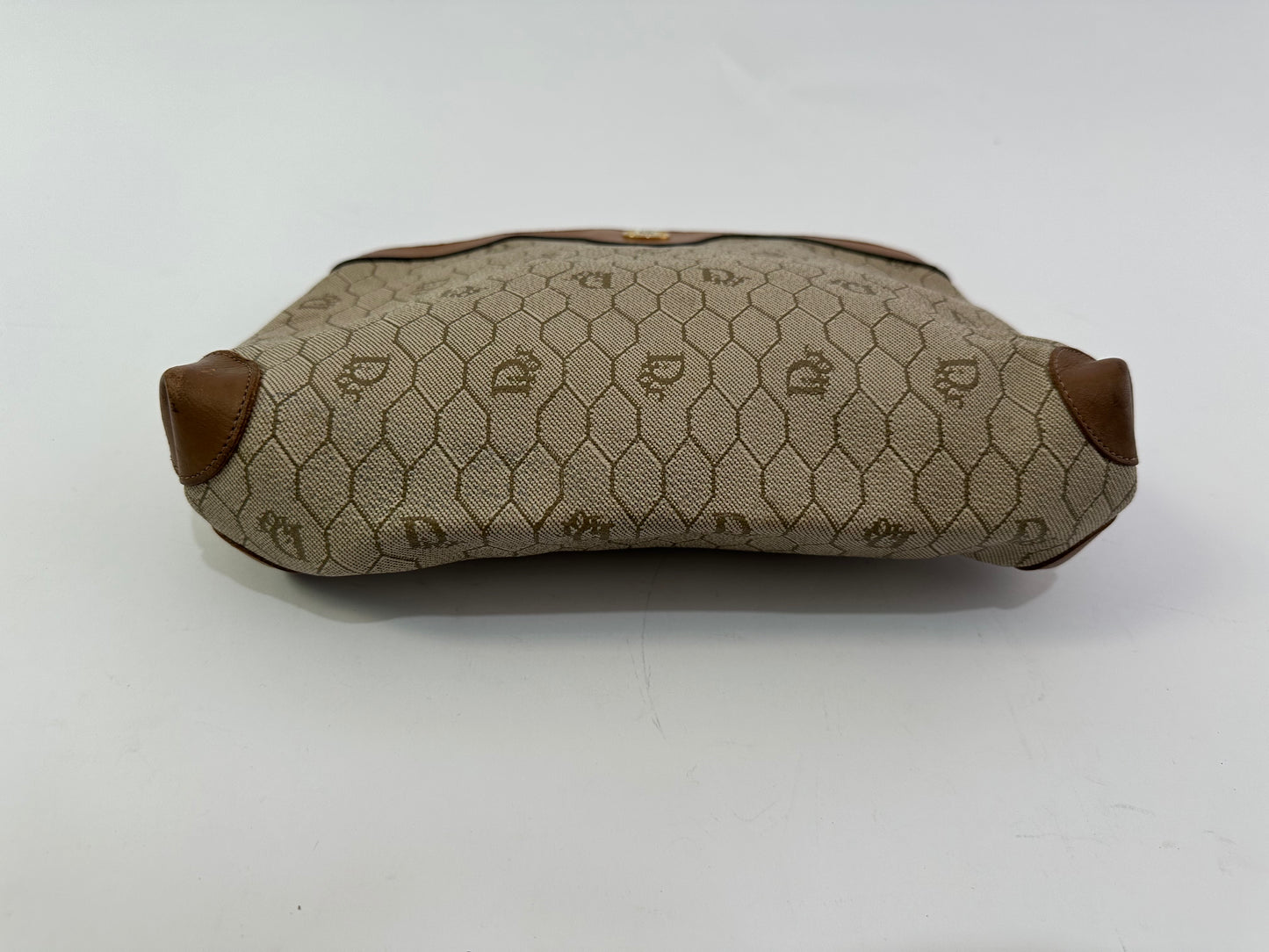 CHRISTIAN DIOR Honeycomb Pattern Clutch Bag Second Pouch