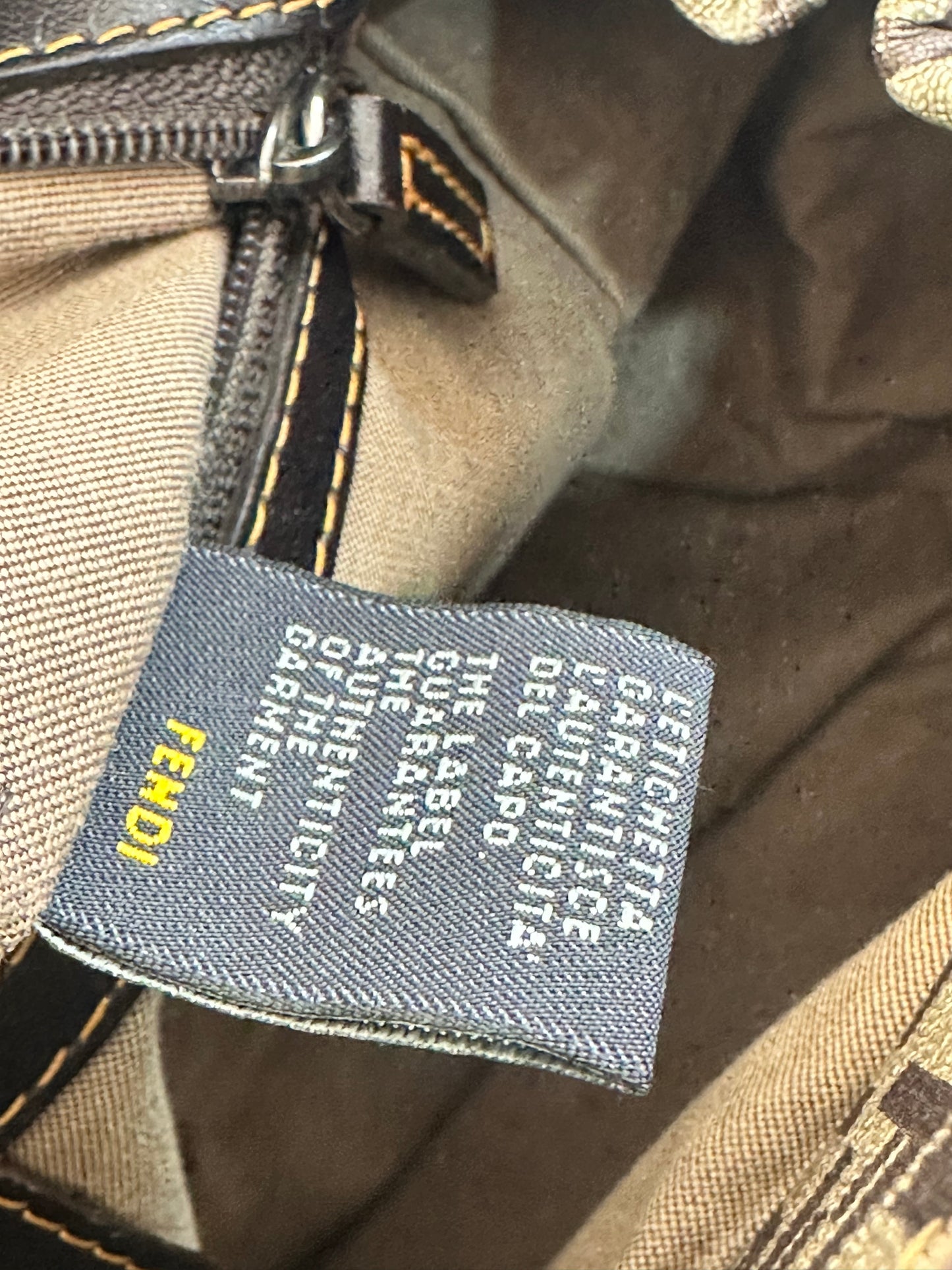 Fendi Zucchino Nylon and Spalmati Pillow Tote