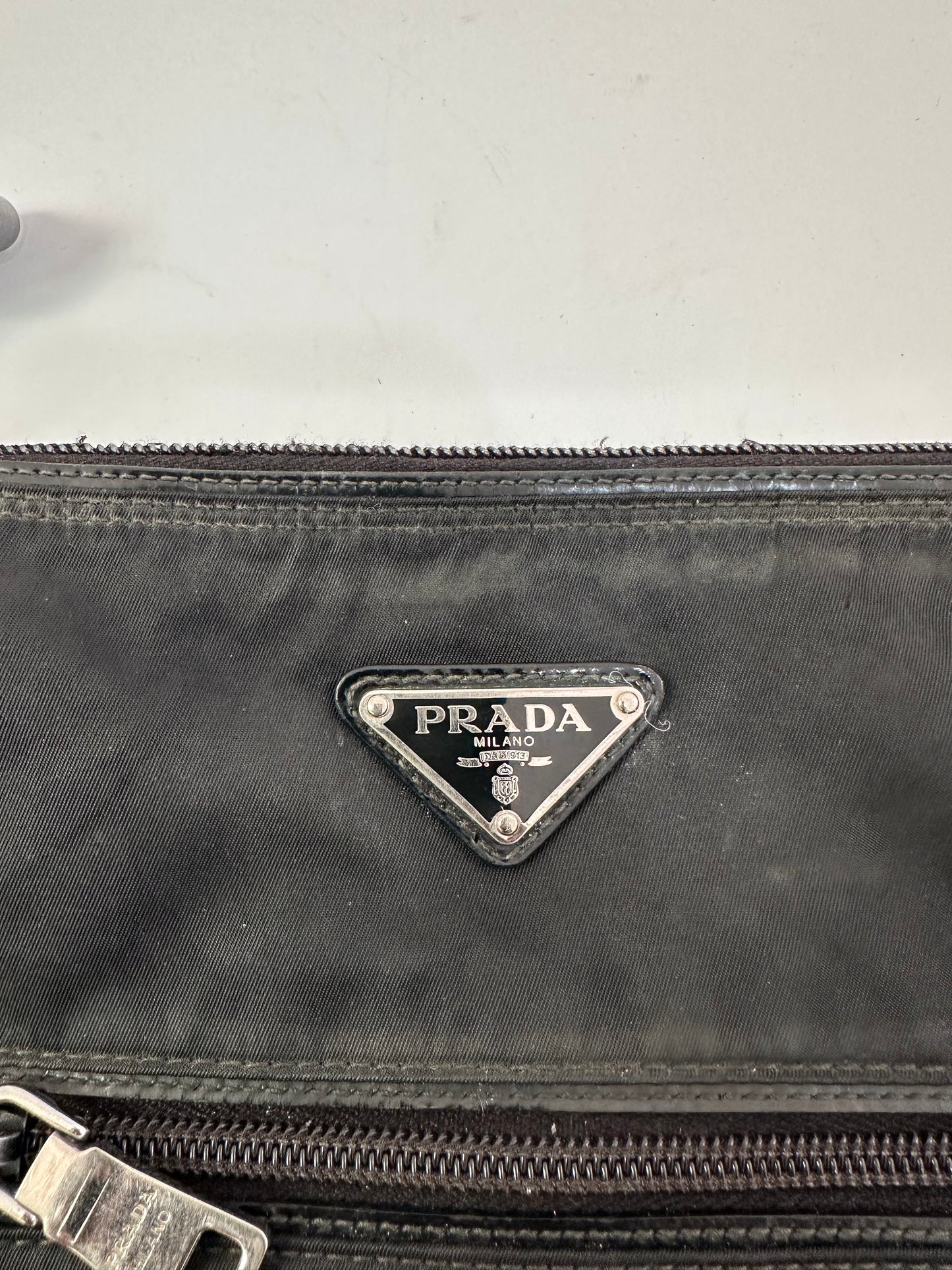 PRADA Tessuto Nylon Crossbody Bag Black