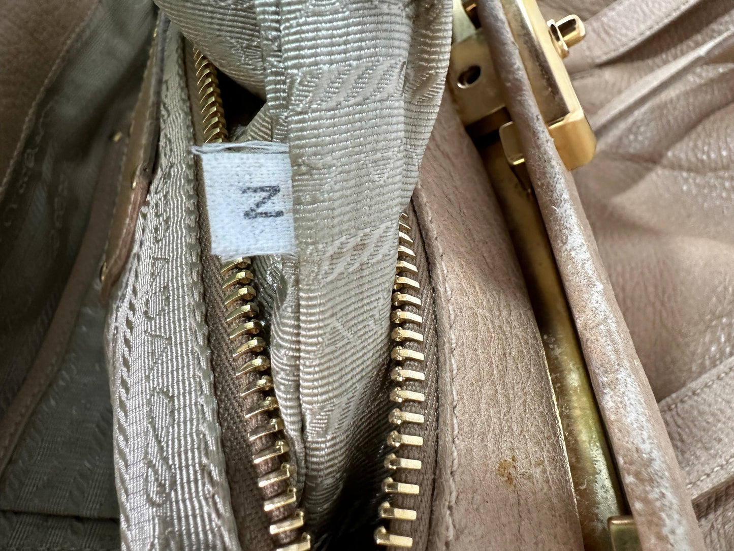 PRADA Lux Vitello Cervo Tote Bag