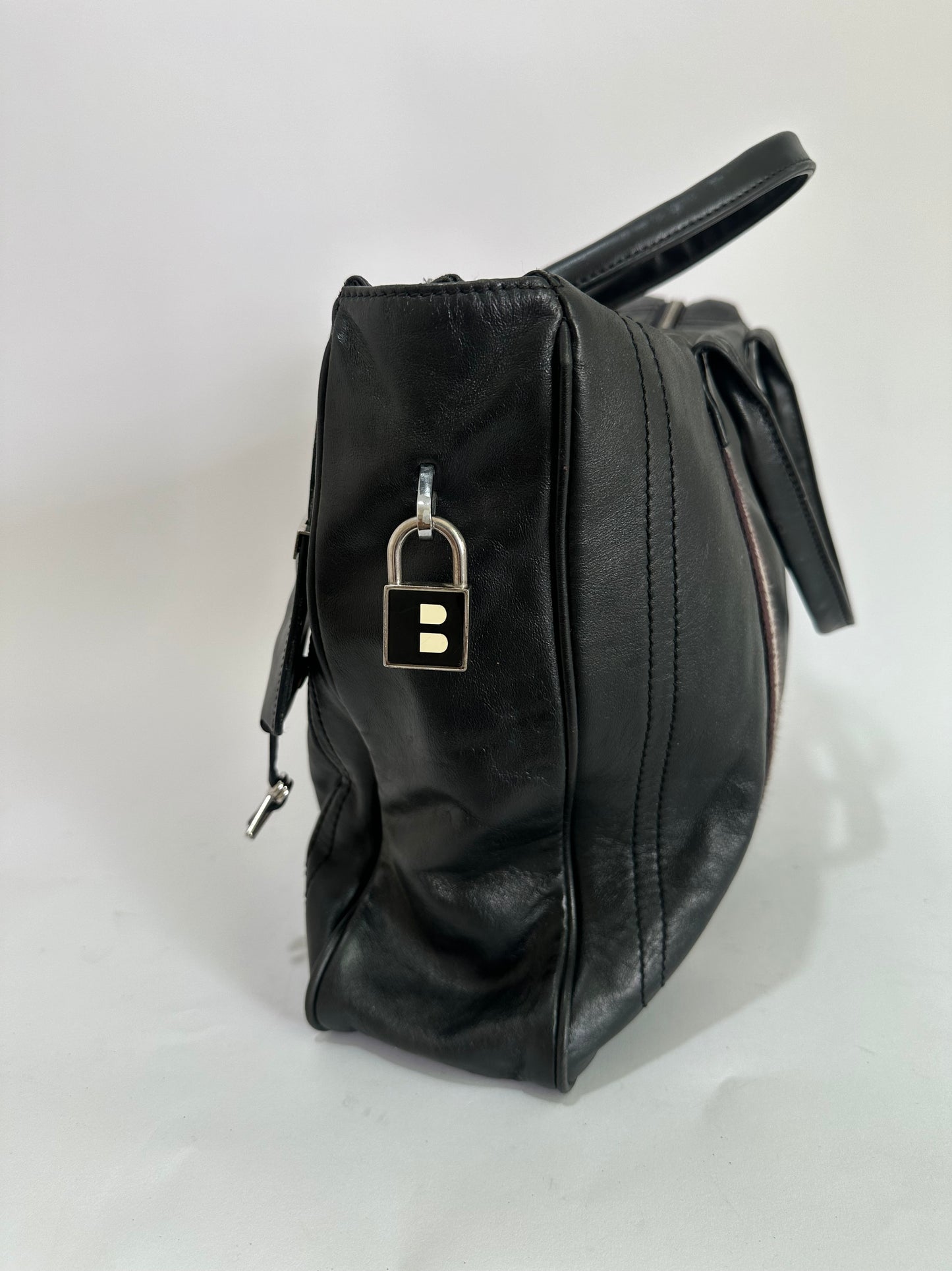 BALLY Business Bag Calfskin Black