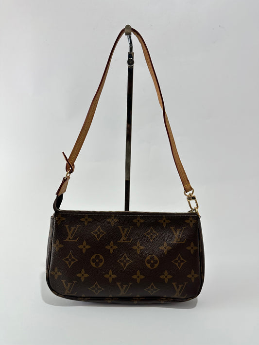 Louis Vuitton Brown Monogram Canvas Pochette Accessoires Clutch Bag