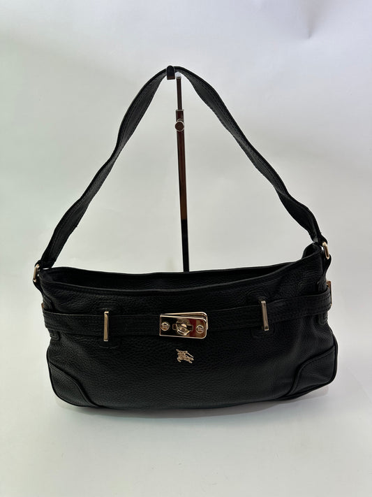 Burberry Black Leather Shoulder