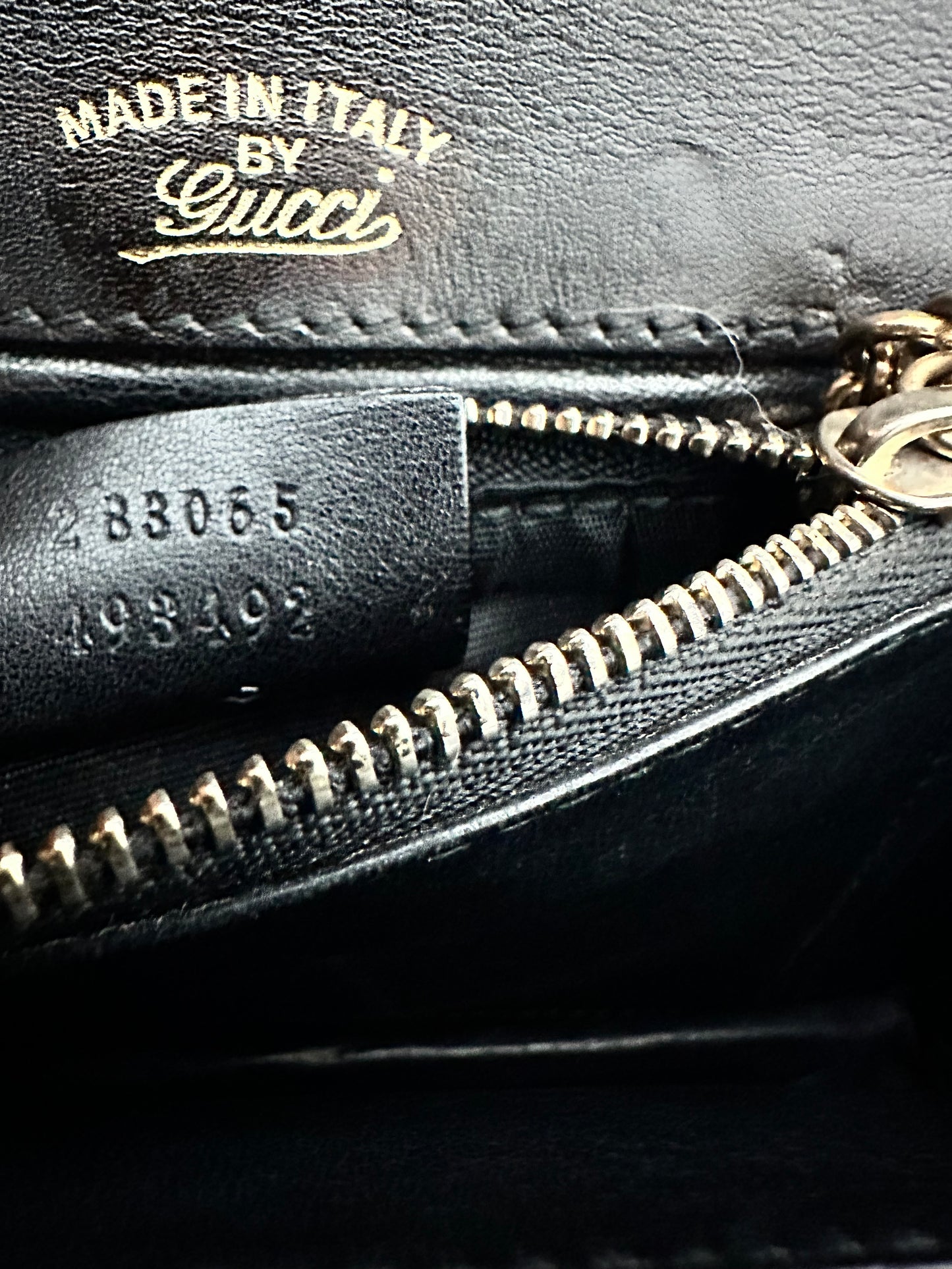 Gucci Black Python 1973 Chain Clutch