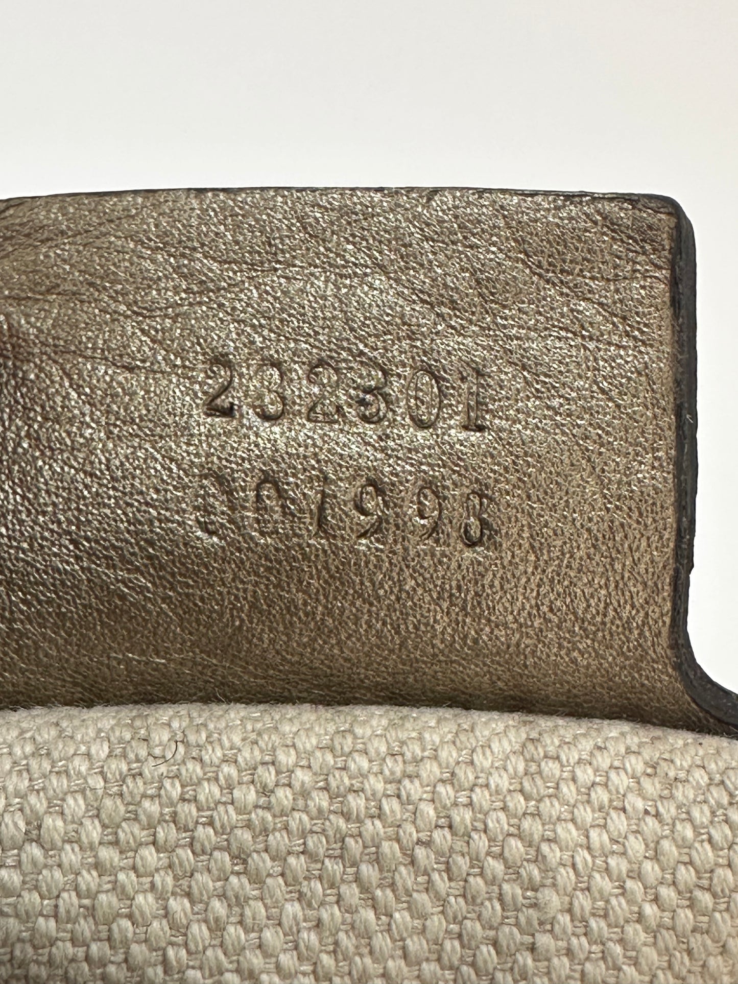 Gucci Beige/Gold GG Canvas and Leather Bella Flap Bag