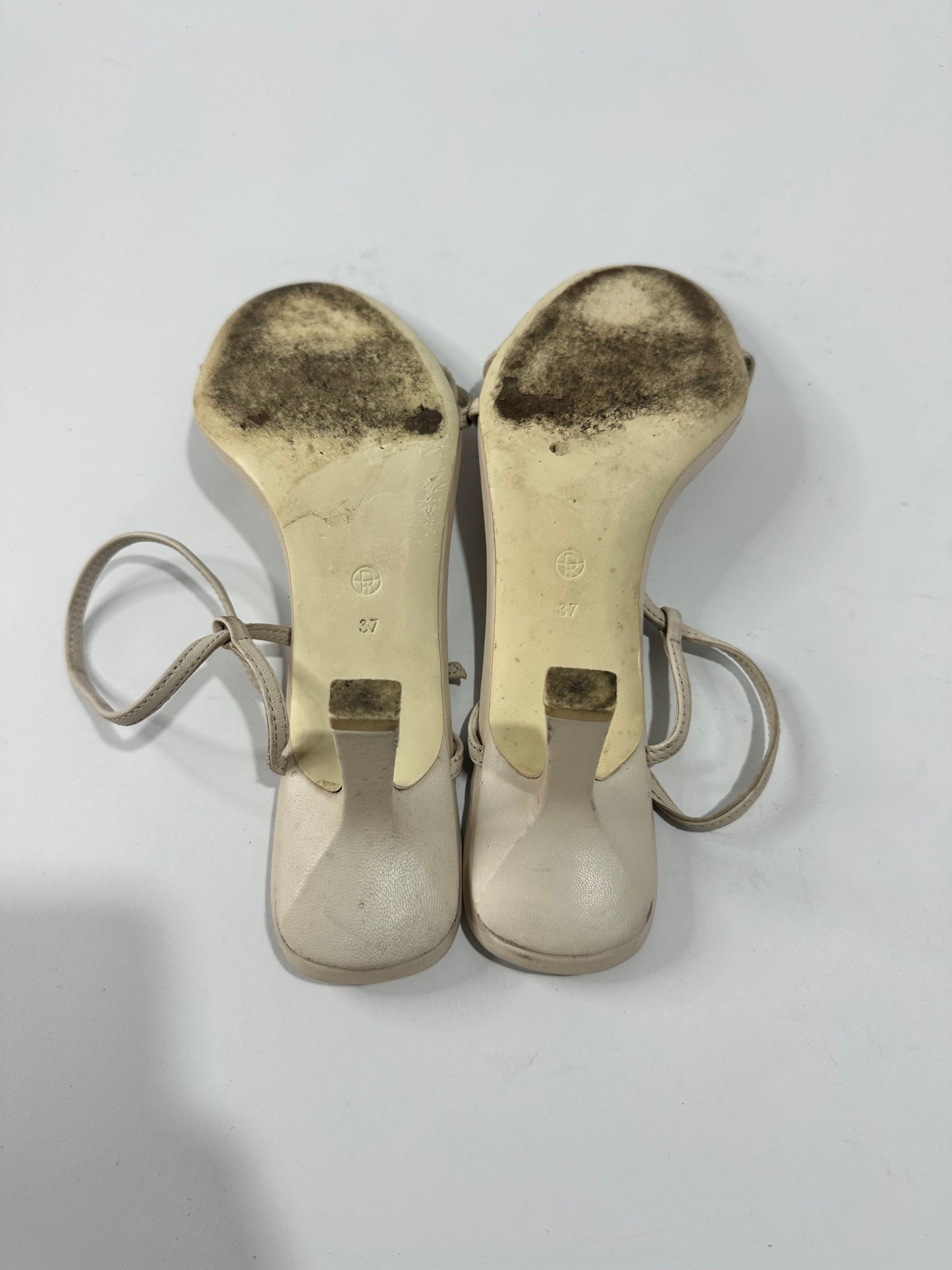 The Row White leather Bare Sandal Size 37 EU/ 7 US/ 4 UK
