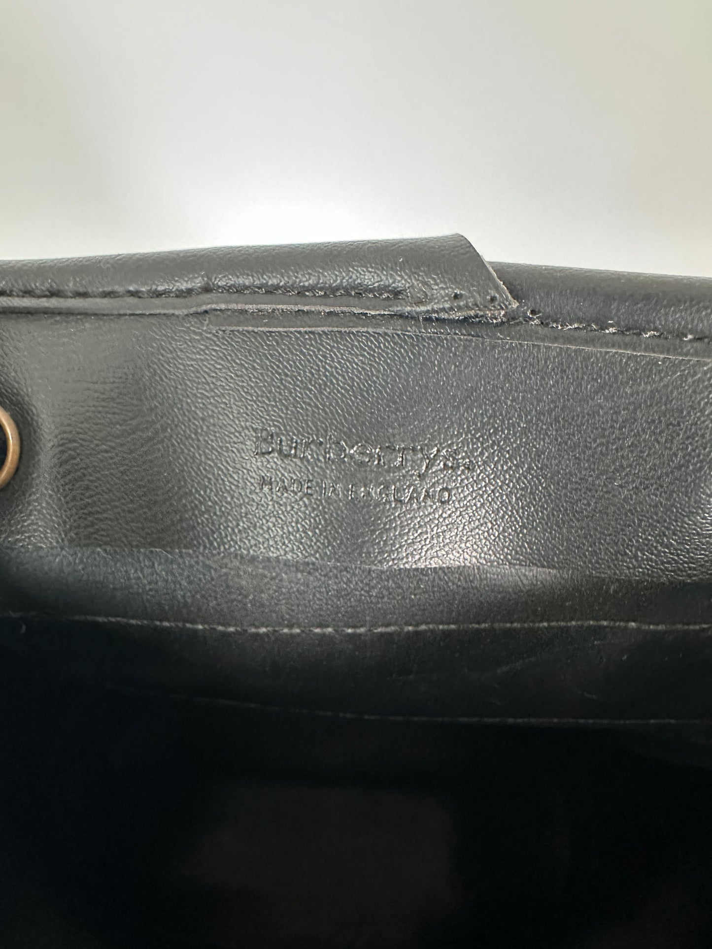 Burberry Nova Check Logo Embossed Backpack Navy/Black