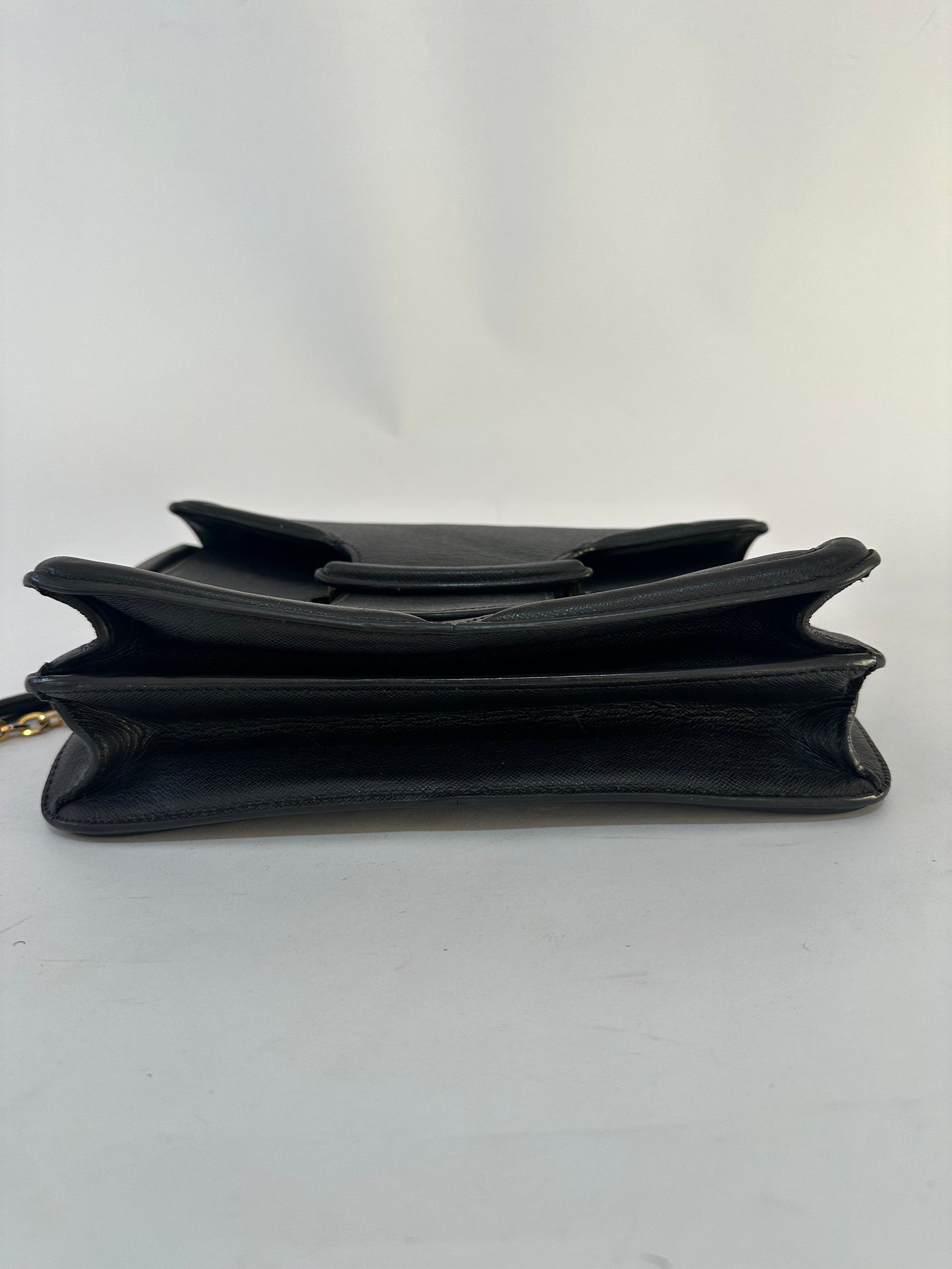 Alexander McQueen Black Leather Heroine Chain Shoulder Bag