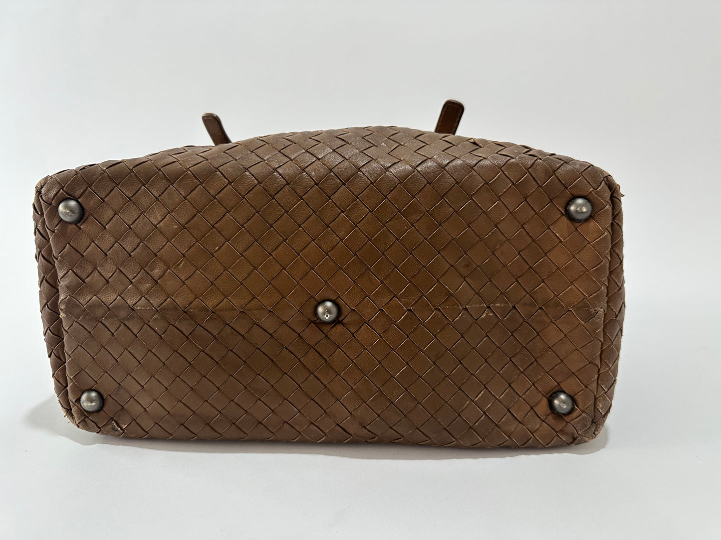 Bottega Veneta Brown Intrecciato Leather Zip Satchel