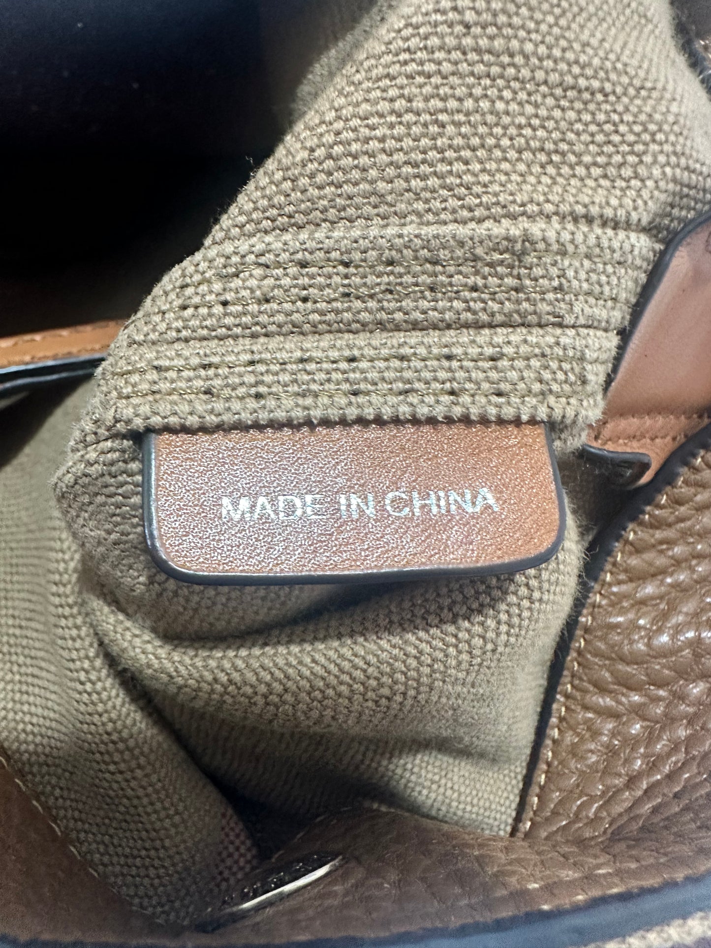 BURBERRY Canvas Mega Check Mini Ashby Tassel Crossbody Brown